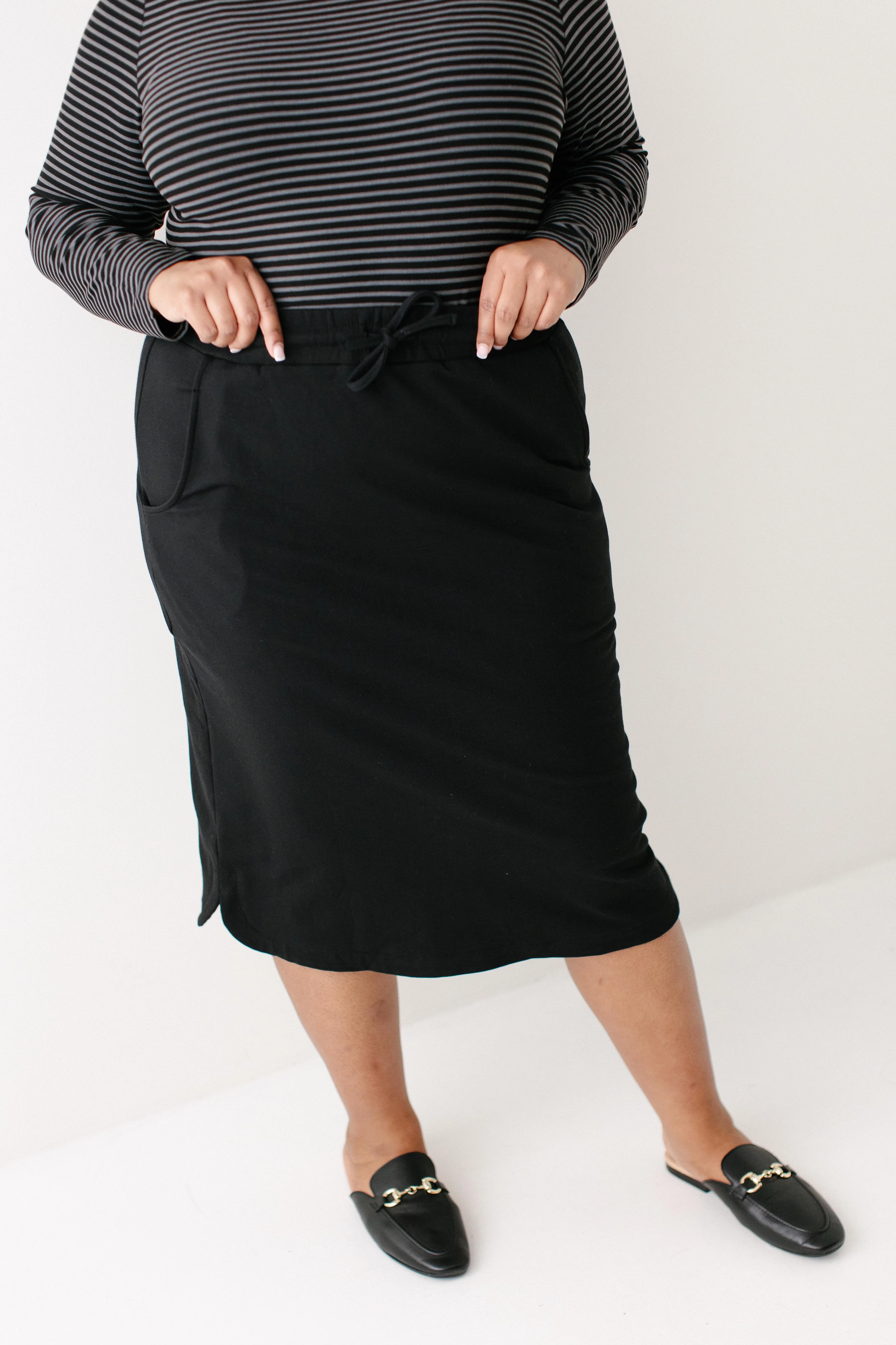 Classic Travel Midi Skirt FINAL SALE