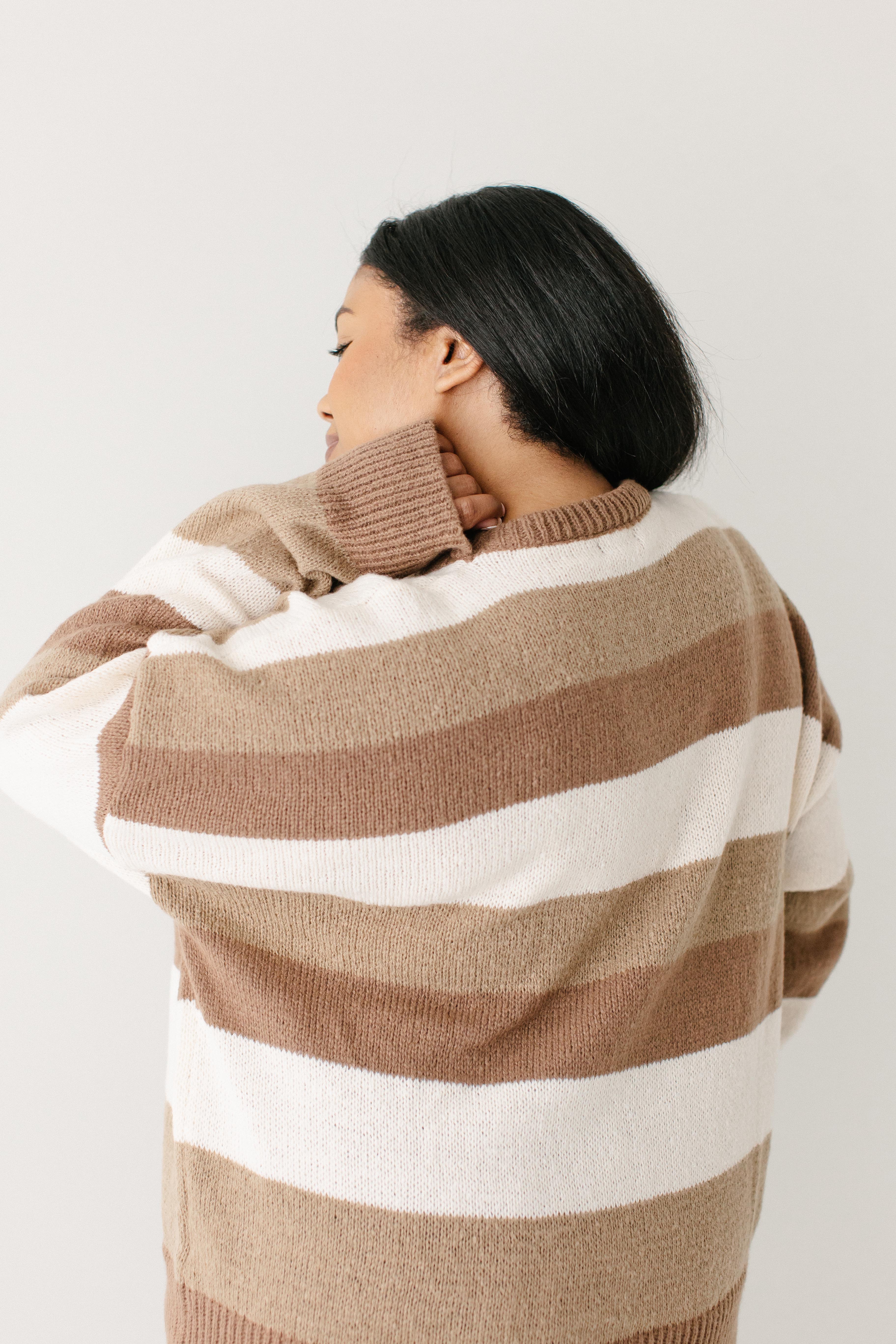 'Coco' Brown Stripe Knit Sweater FINAL SALE - Image 8