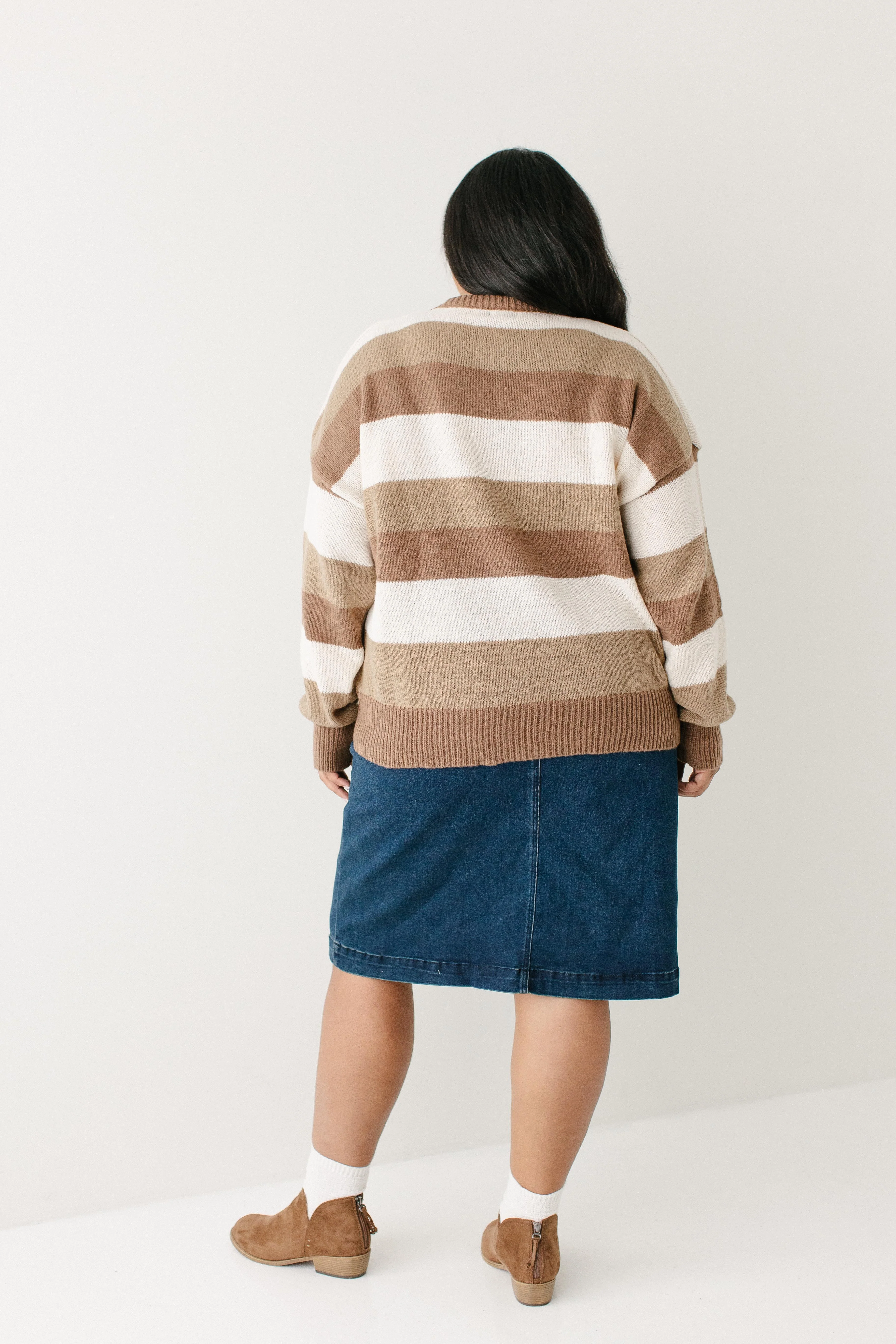 'Coco' Brown Stripe Knit Sweater FINAL SALE - Image 9