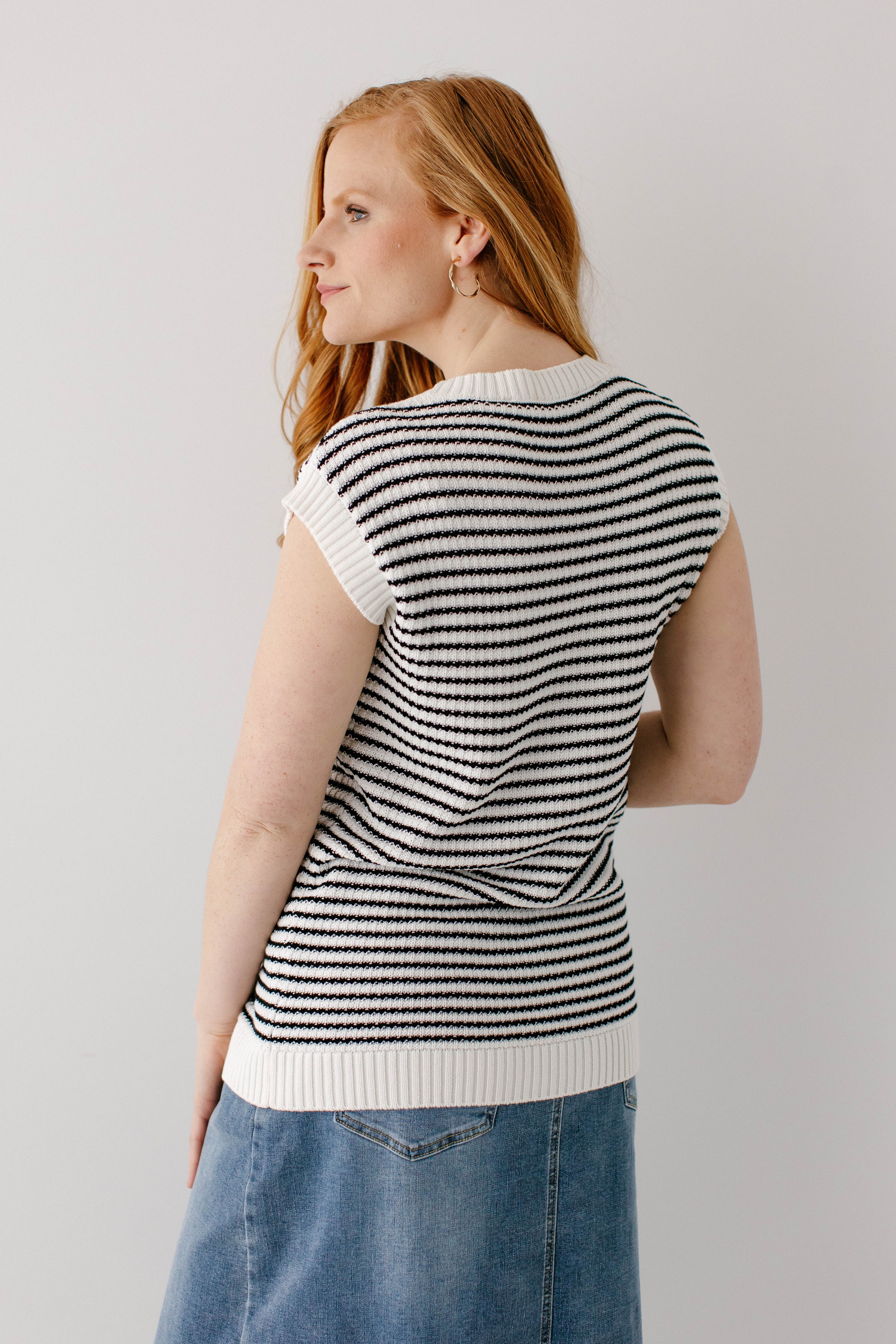 Colbie Striped Sweater Vest - Image 6