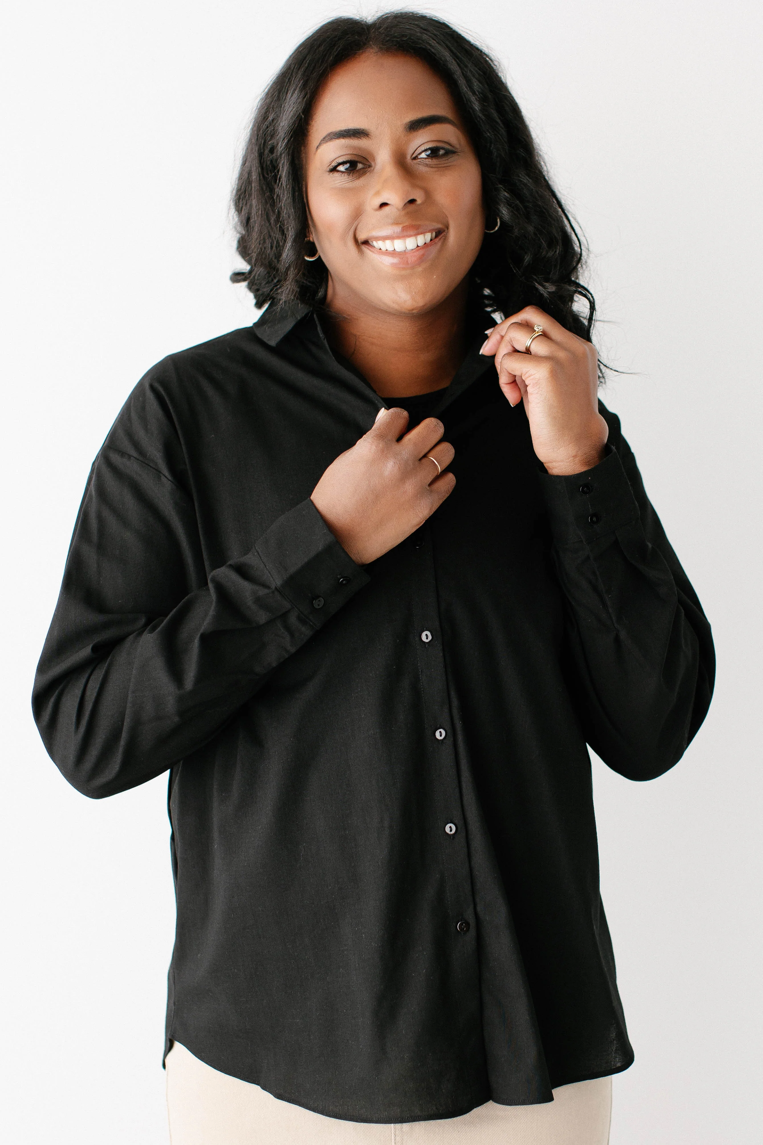 Cole Relaxed Collared Button Down Top FINAL SALE - Image 7