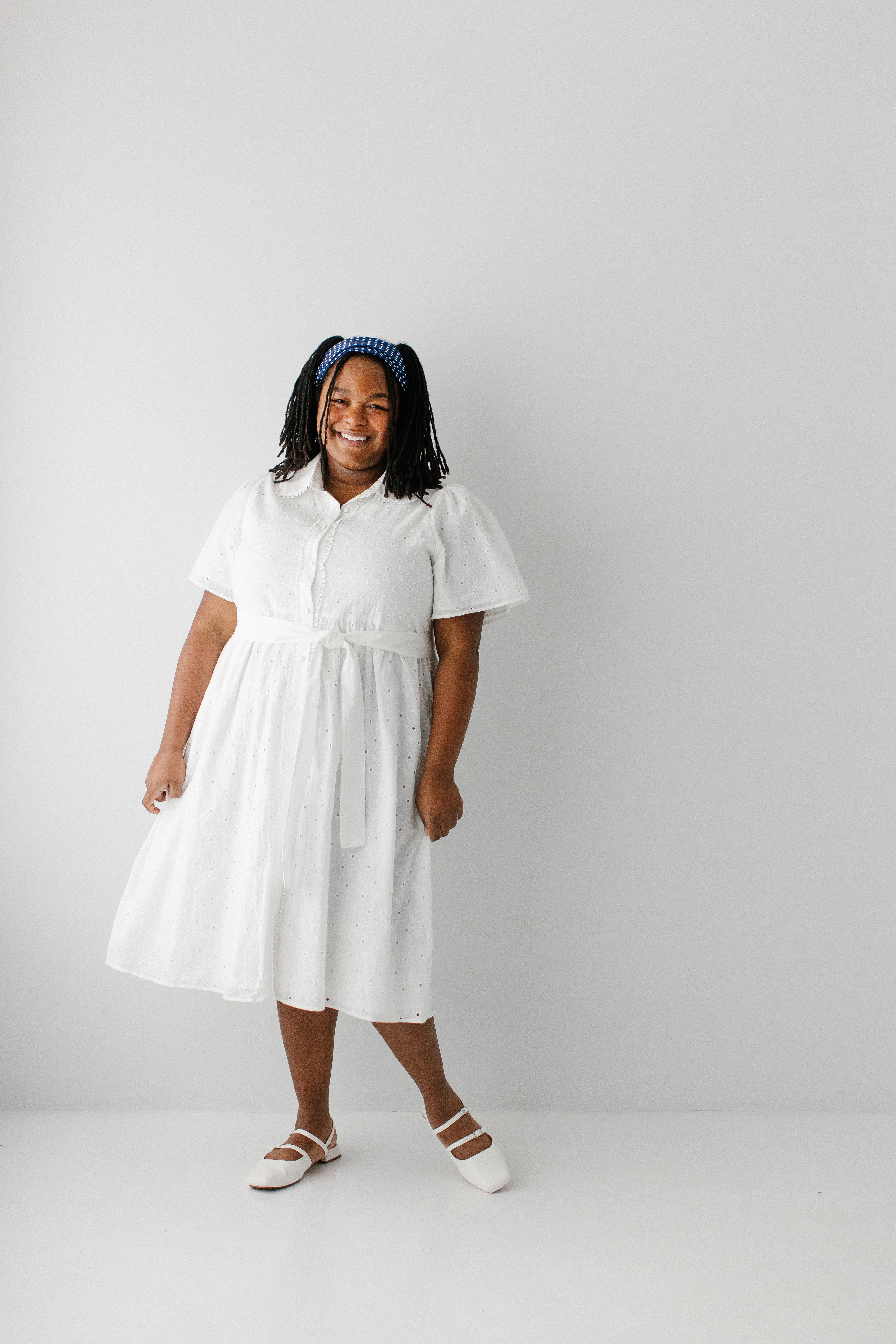 Colette Collared Eyelet Midi Dress - Image 10