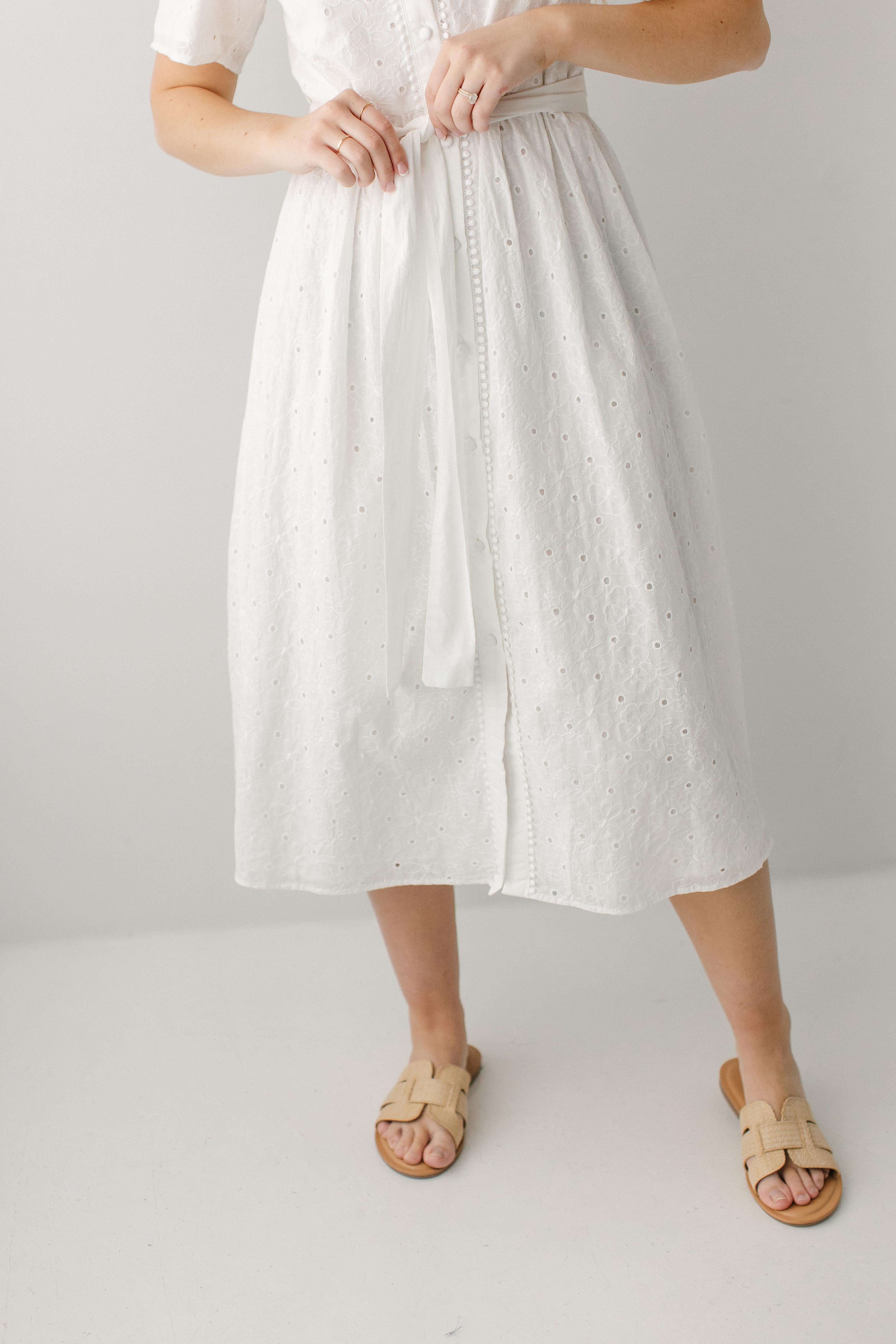 Colette Collared Eyelet Midi Dress - Image 5