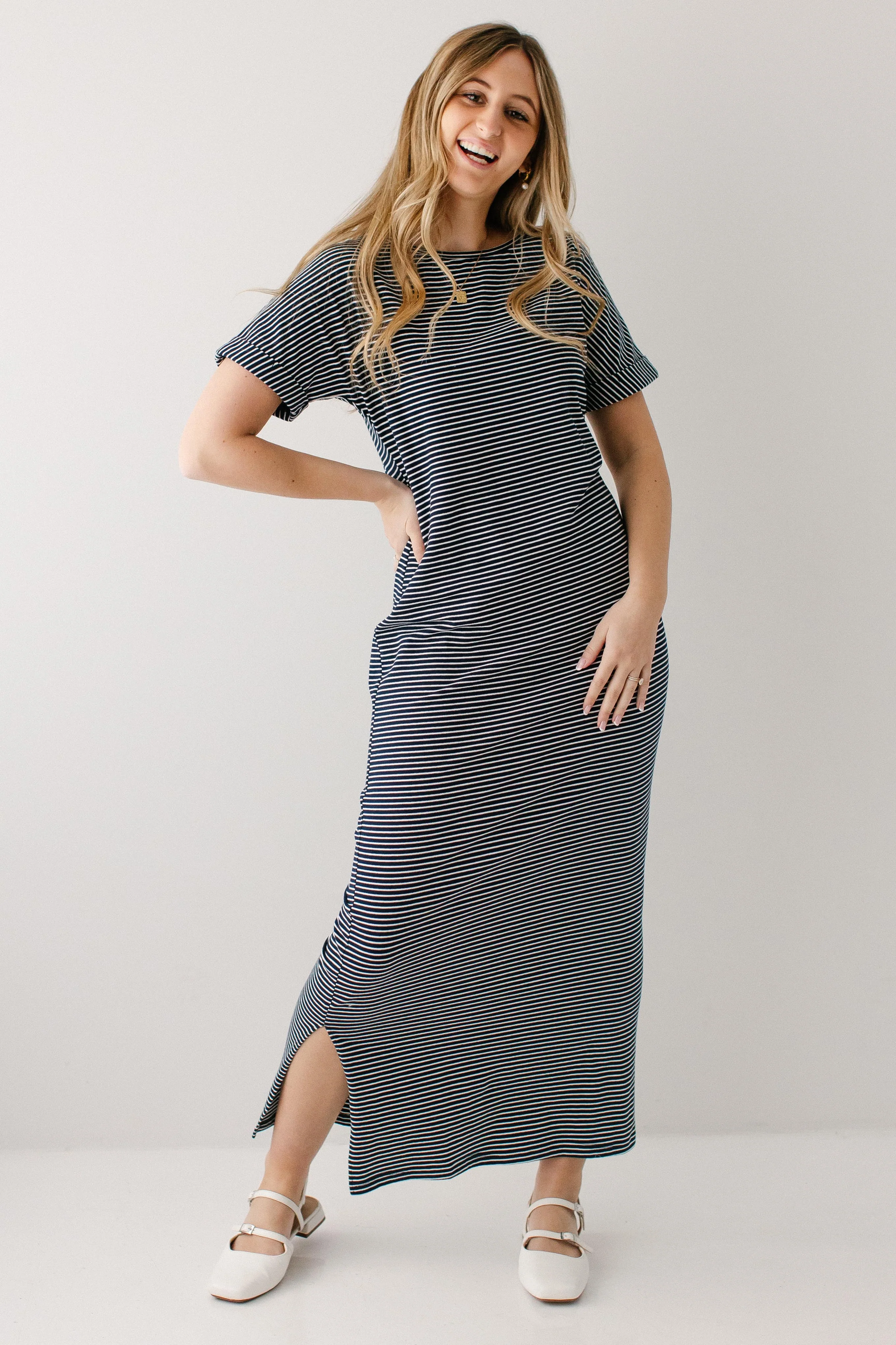Connie Striped Knit Maxi Dress