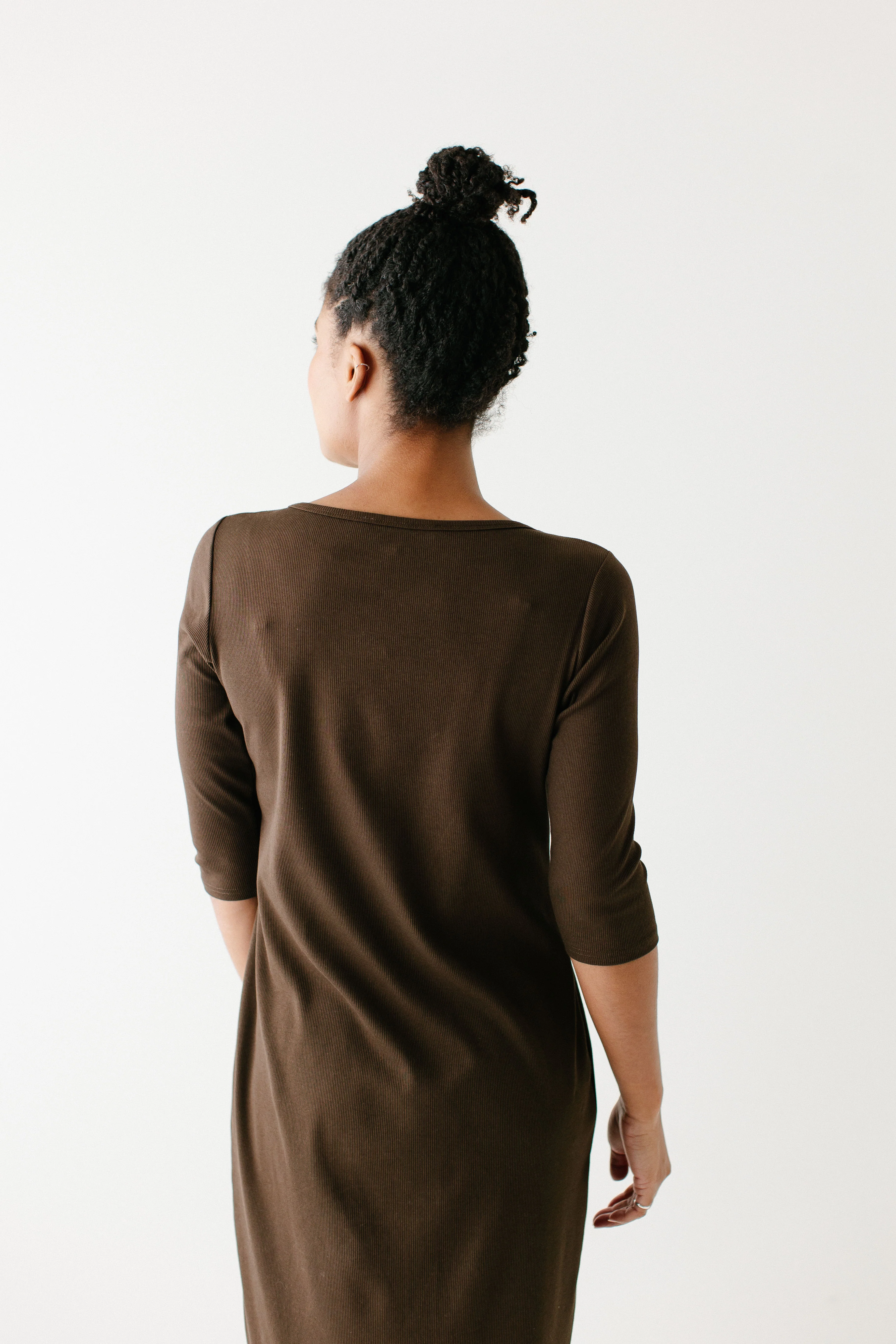 Constance 3/4 Sleeve Ribbed Midi Dress FINAL SALE - Image 22