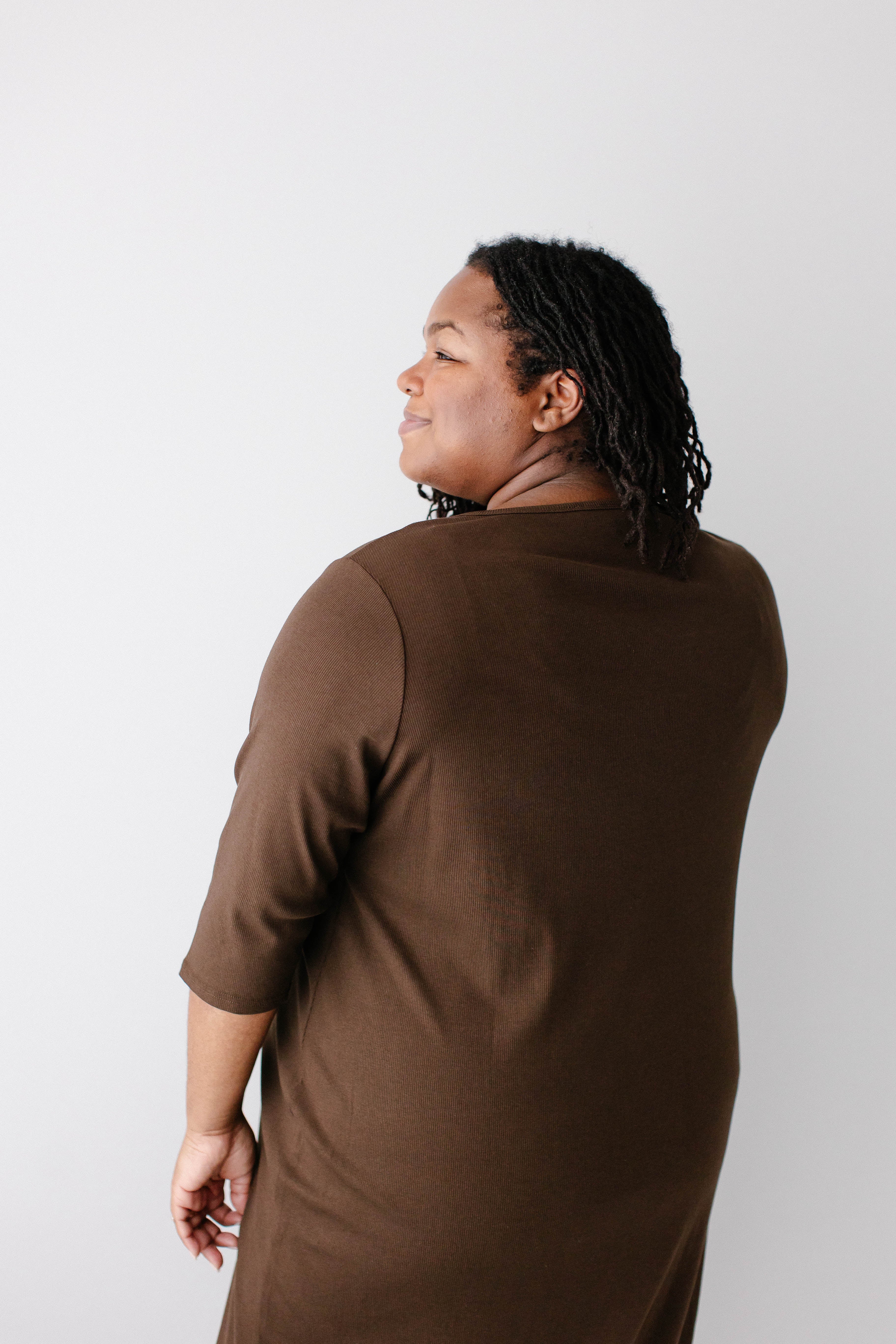 Constance 3/4 Sleeve Ribbed Midi Dress FINAL SALE - Image 30