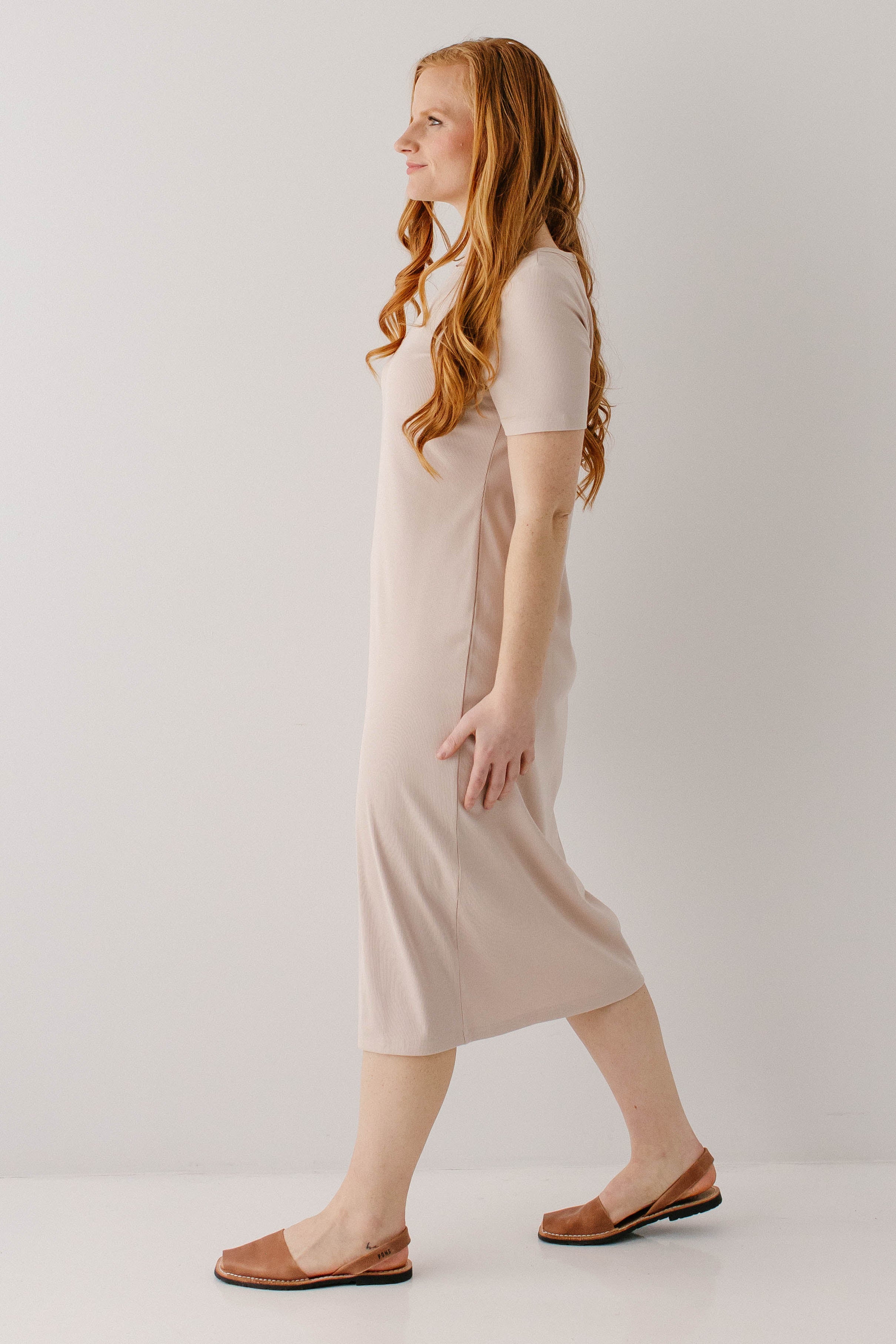 Constance Short Sleeve Ribbed Midi Dress - Image 14