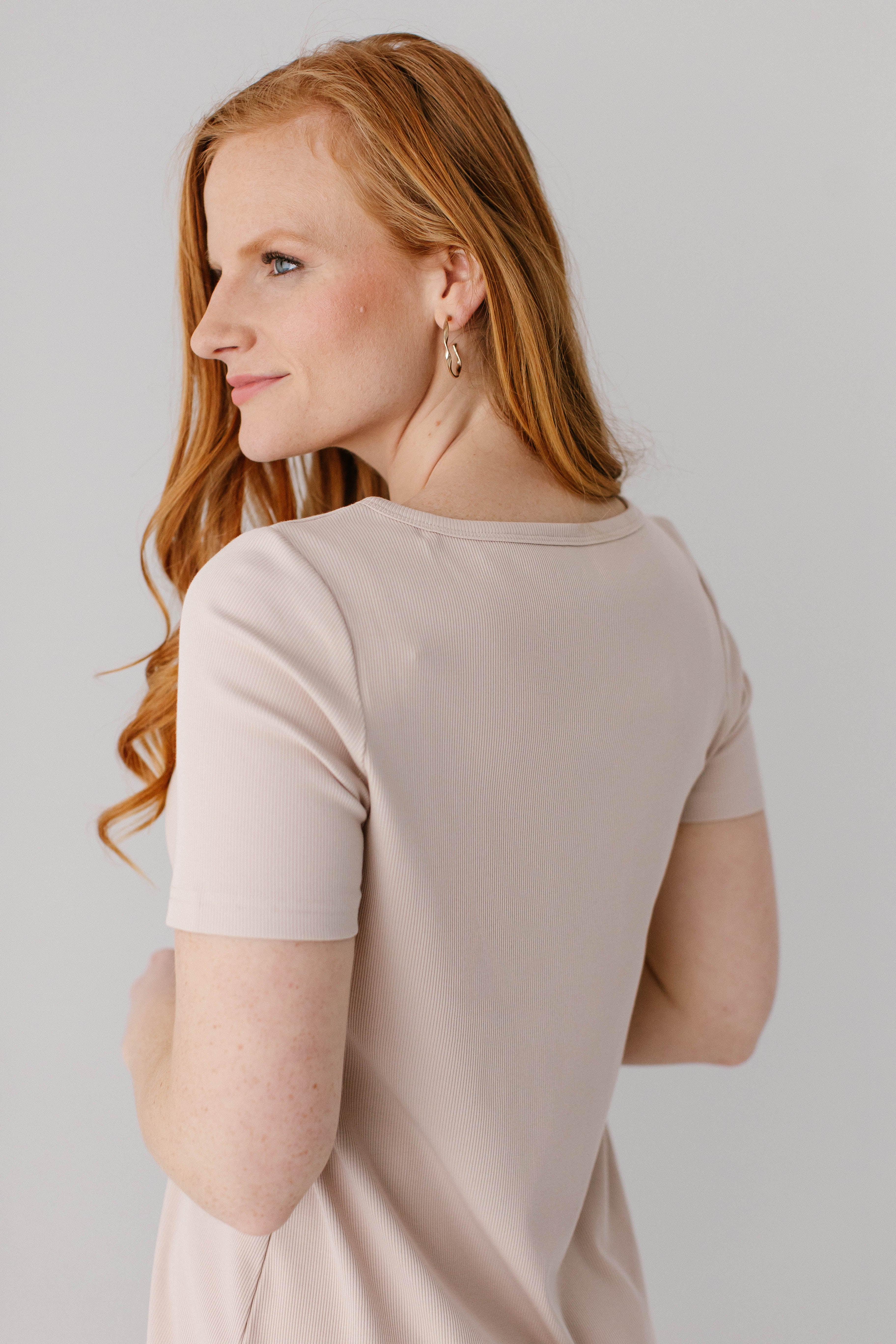 Constance Short Sleeve Ribbed Midi Dress - Image 16