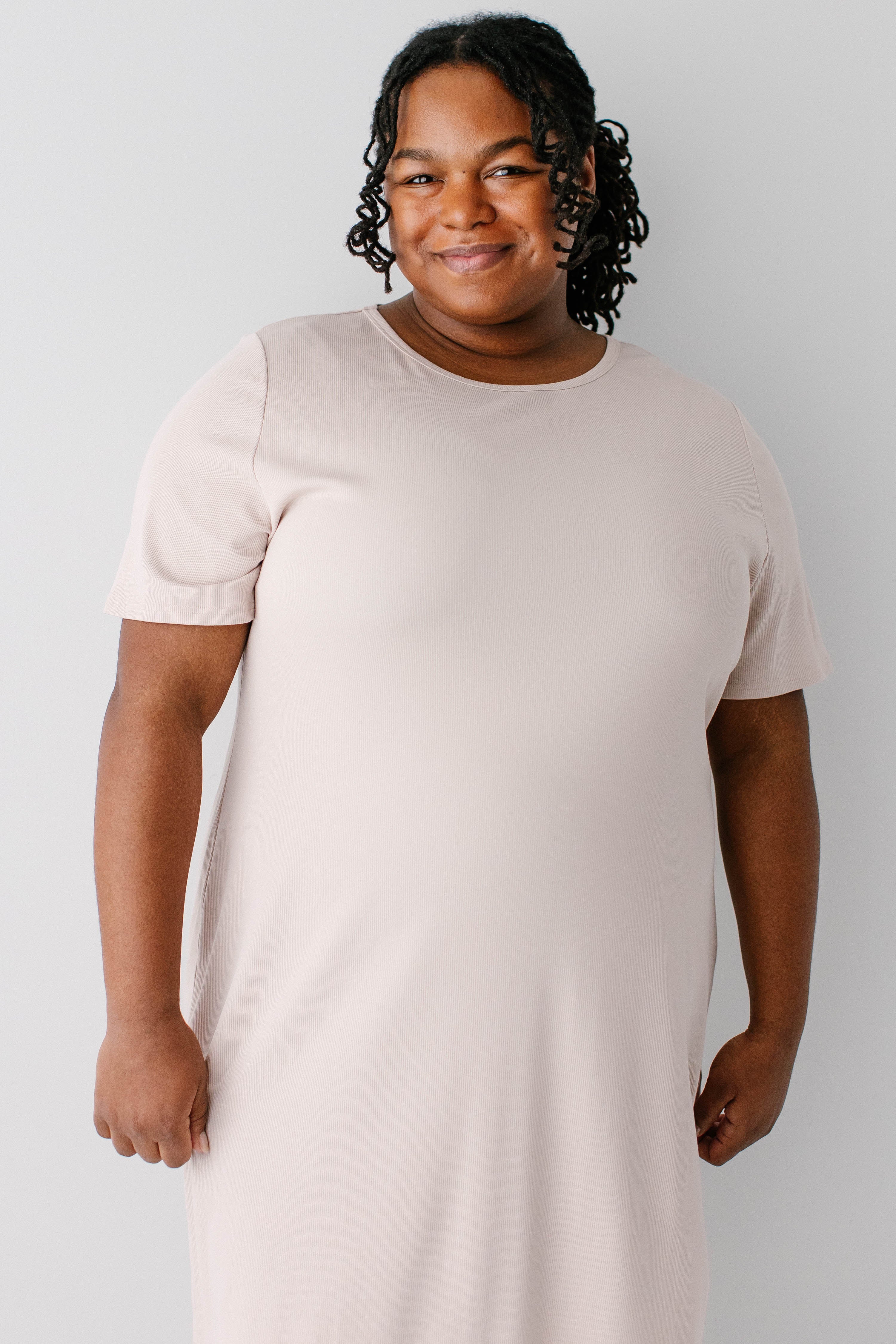 Constance Short Sleeve Ribbed Midi Dress - Image 18