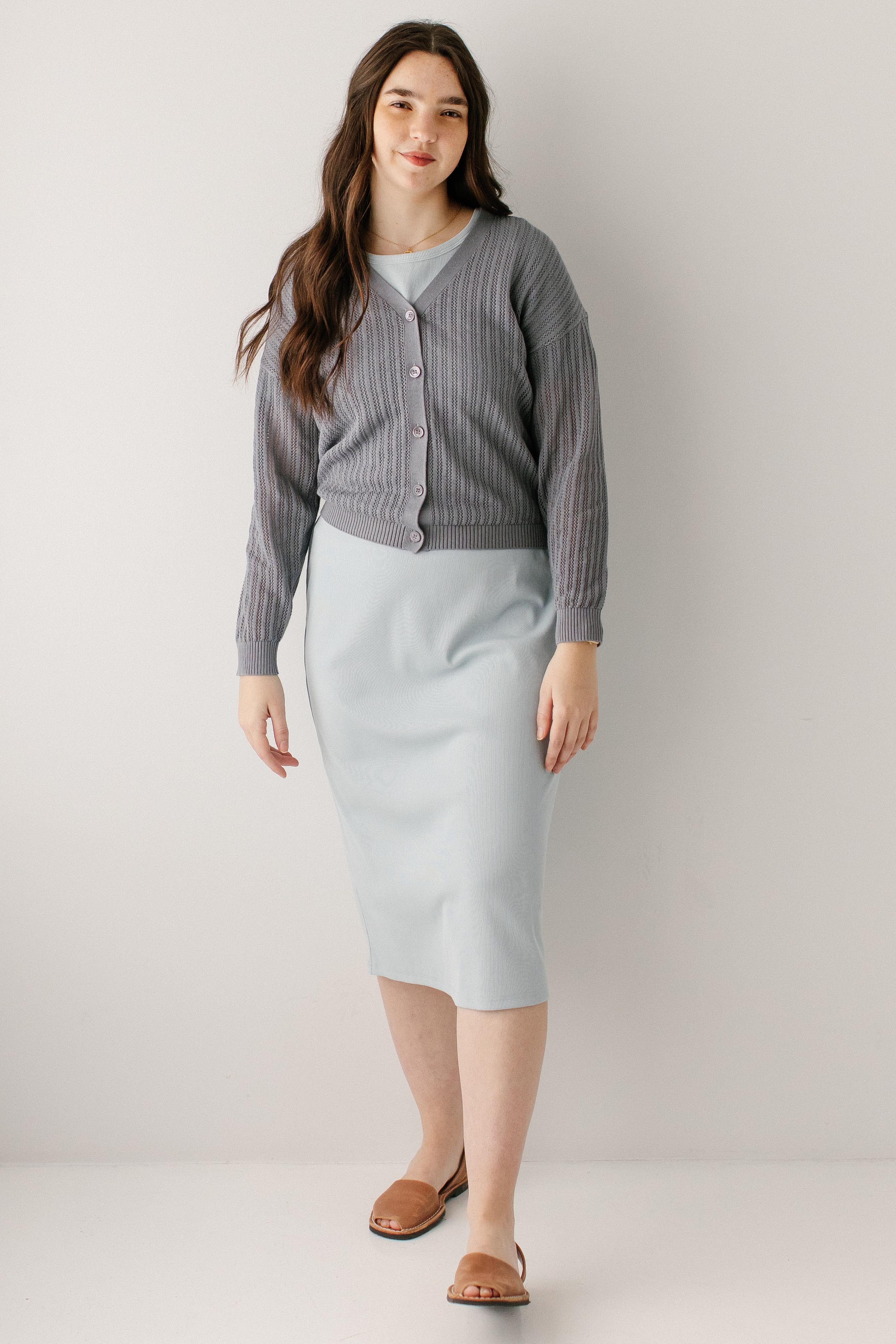 Constance Short Sleeve Ribbed Midi Dress - Image 23