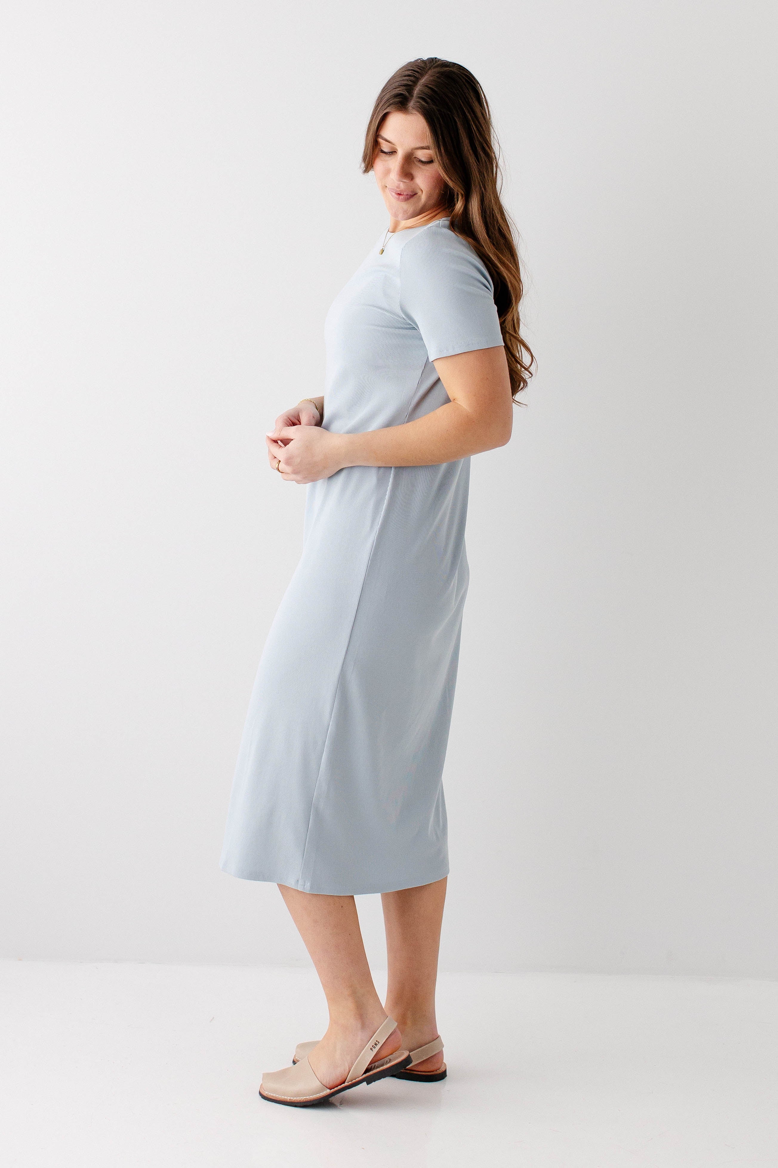 Constance Short Sleeve Ribbed Midi Dress - Image 27