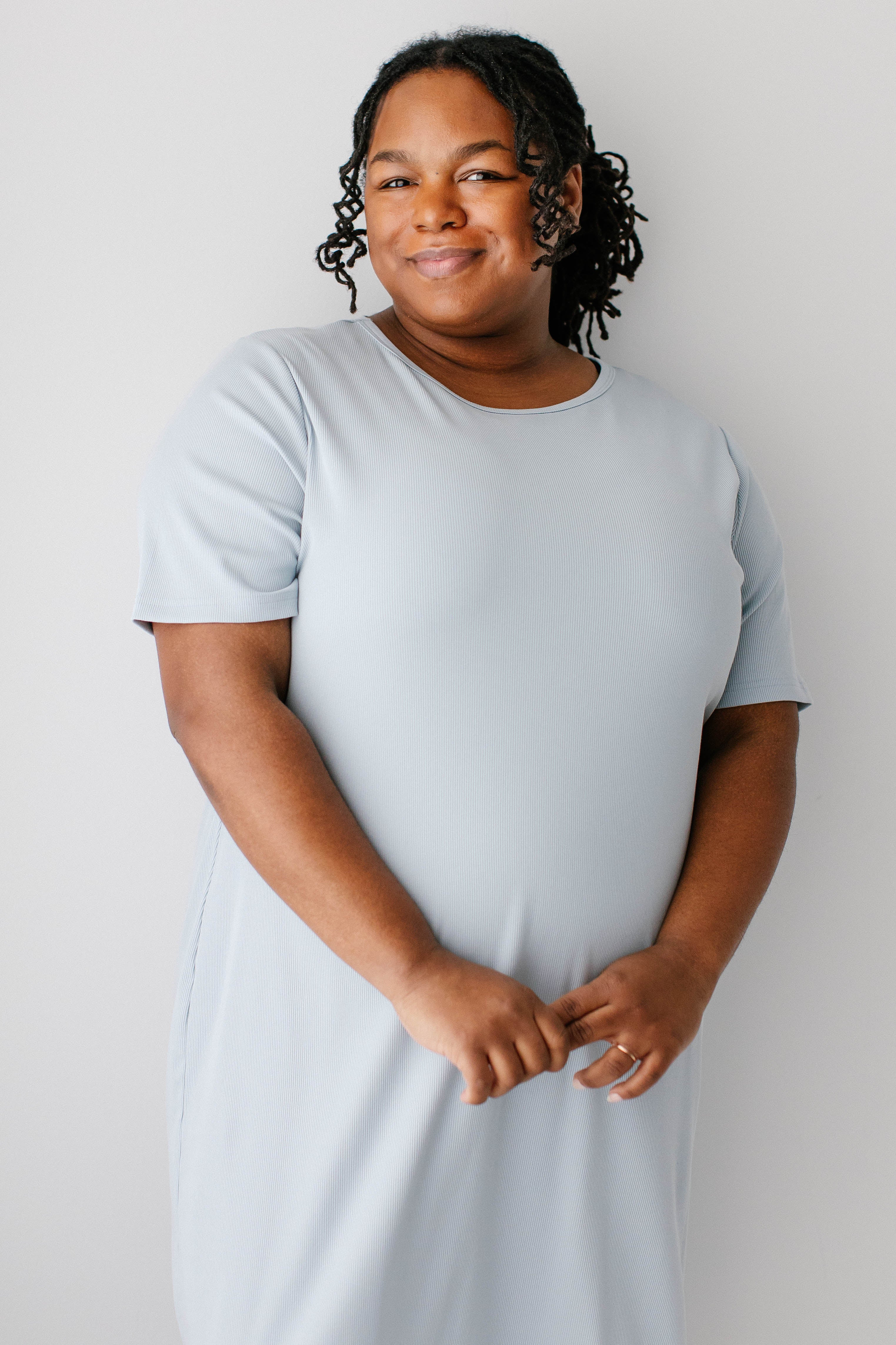 Constance Short Sleeve Ribbed Midi Dress - Image 31