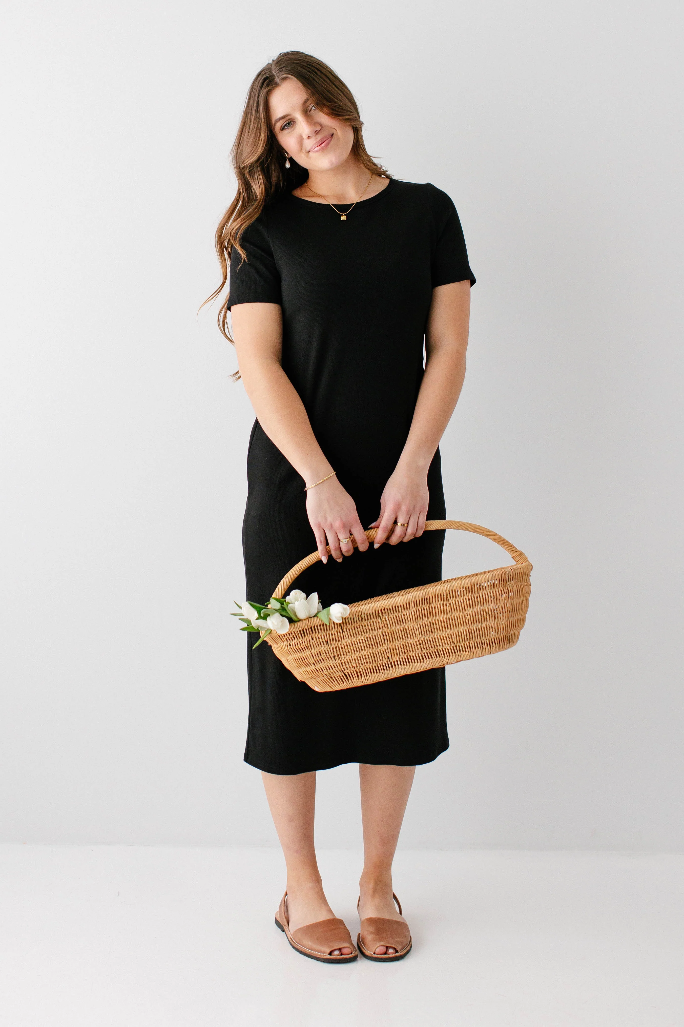 Constance Short Sleeve Ribbed Midi Dress - Image 34