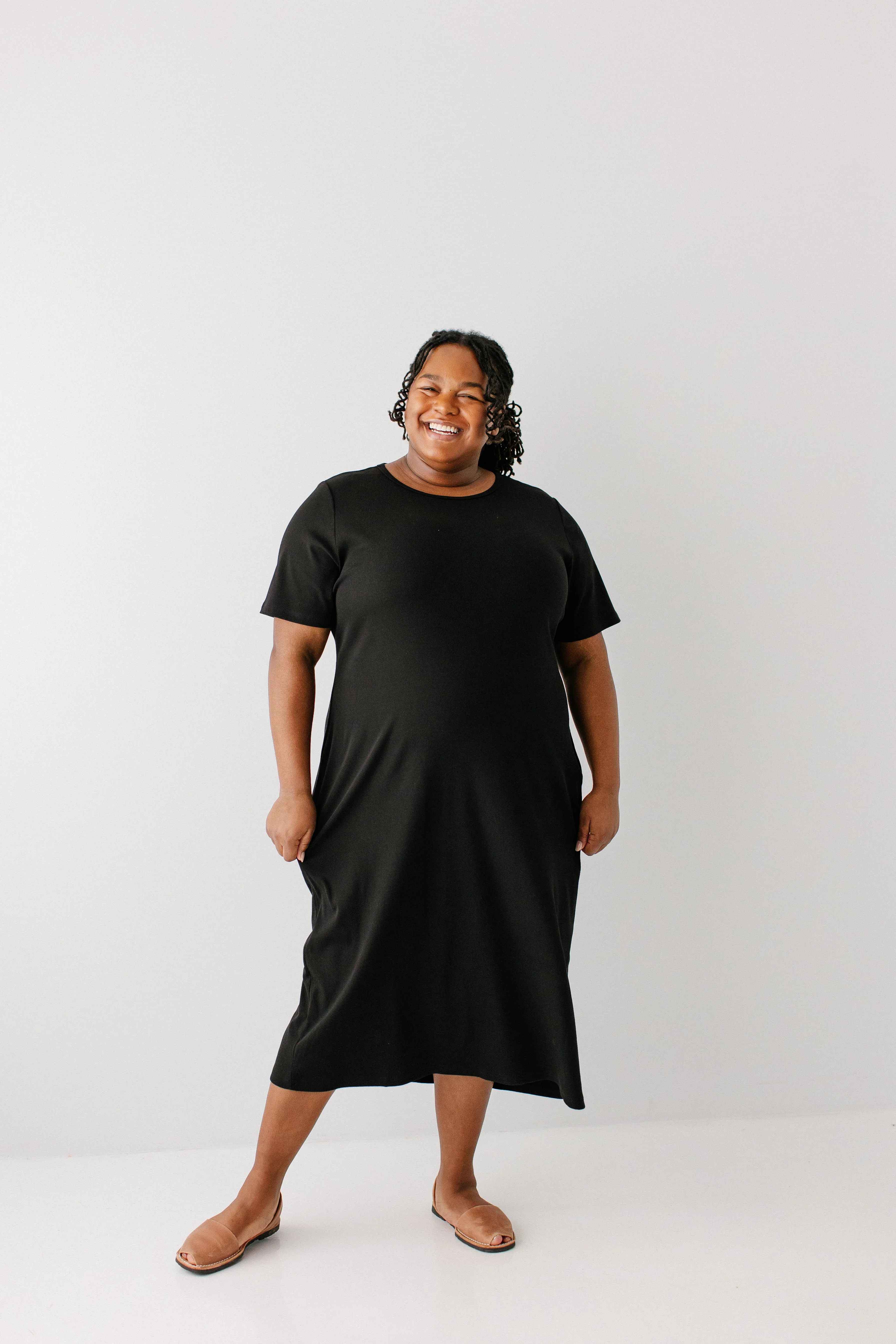 Constance Short Sleeve Ribbed Midi Dress - Image 35