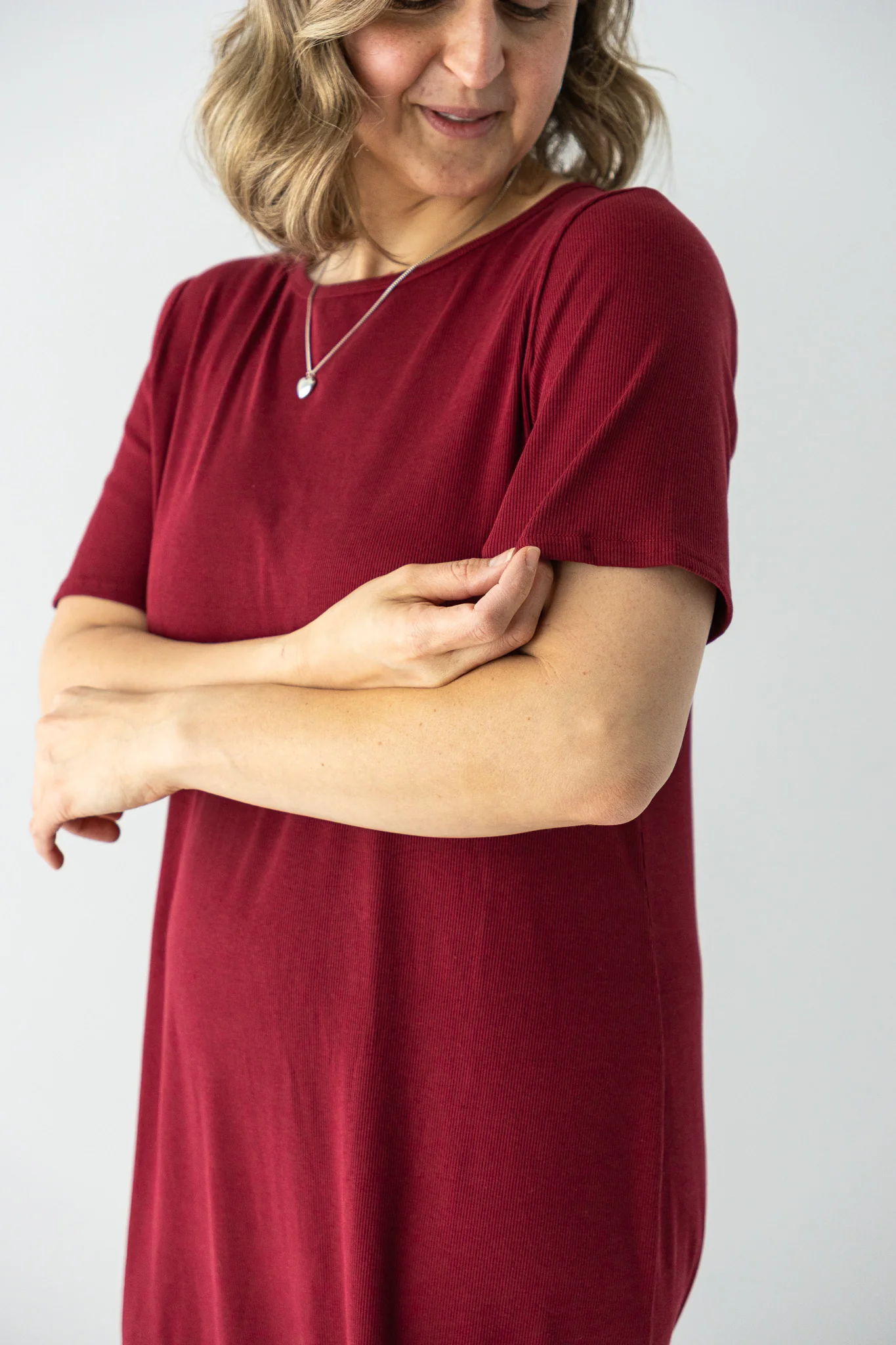 Constance Short Sleeve Ribbed Midi Dress - Image 5