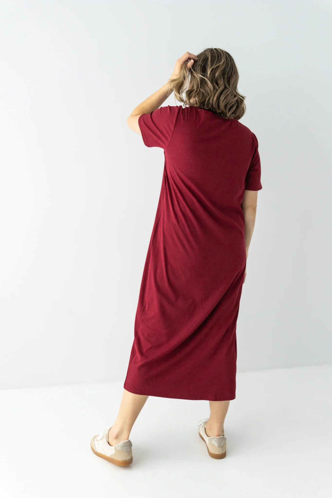 Constance Short Sleeve Ribbed Midi Dress - Image 6
