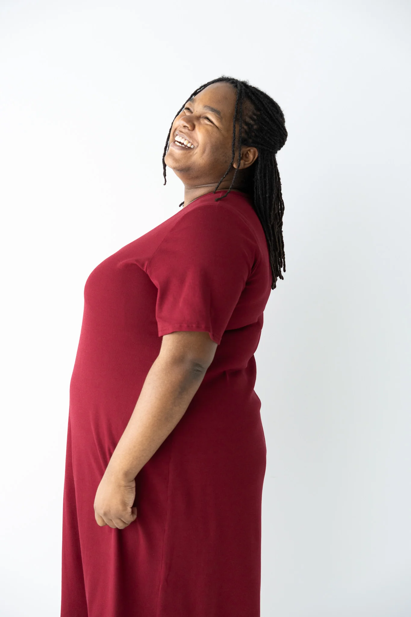 Constance Short Sleeve Ribbed Midi Dress - Image 7