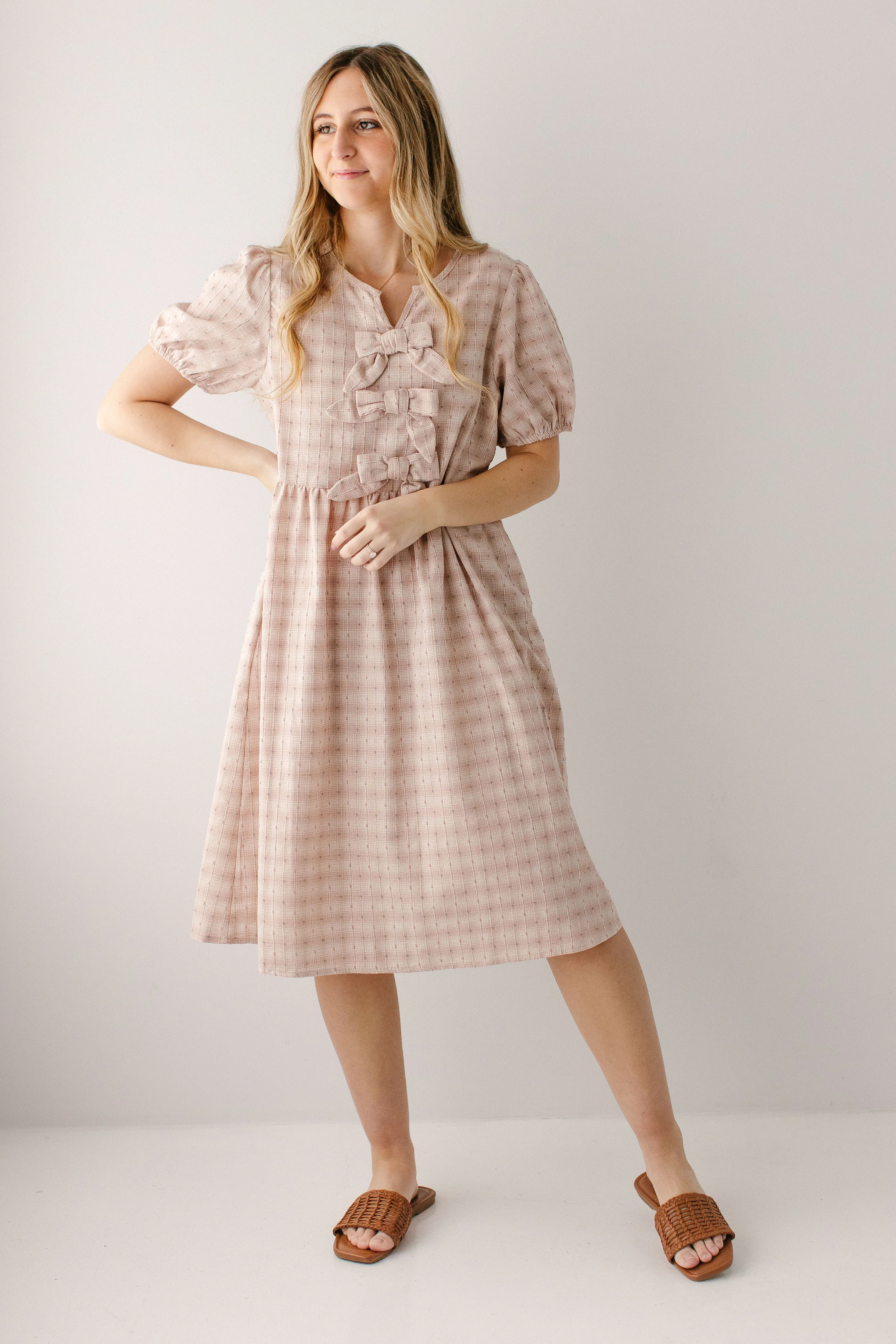 'Coraline' Bow Front Midi Dress - Image 4