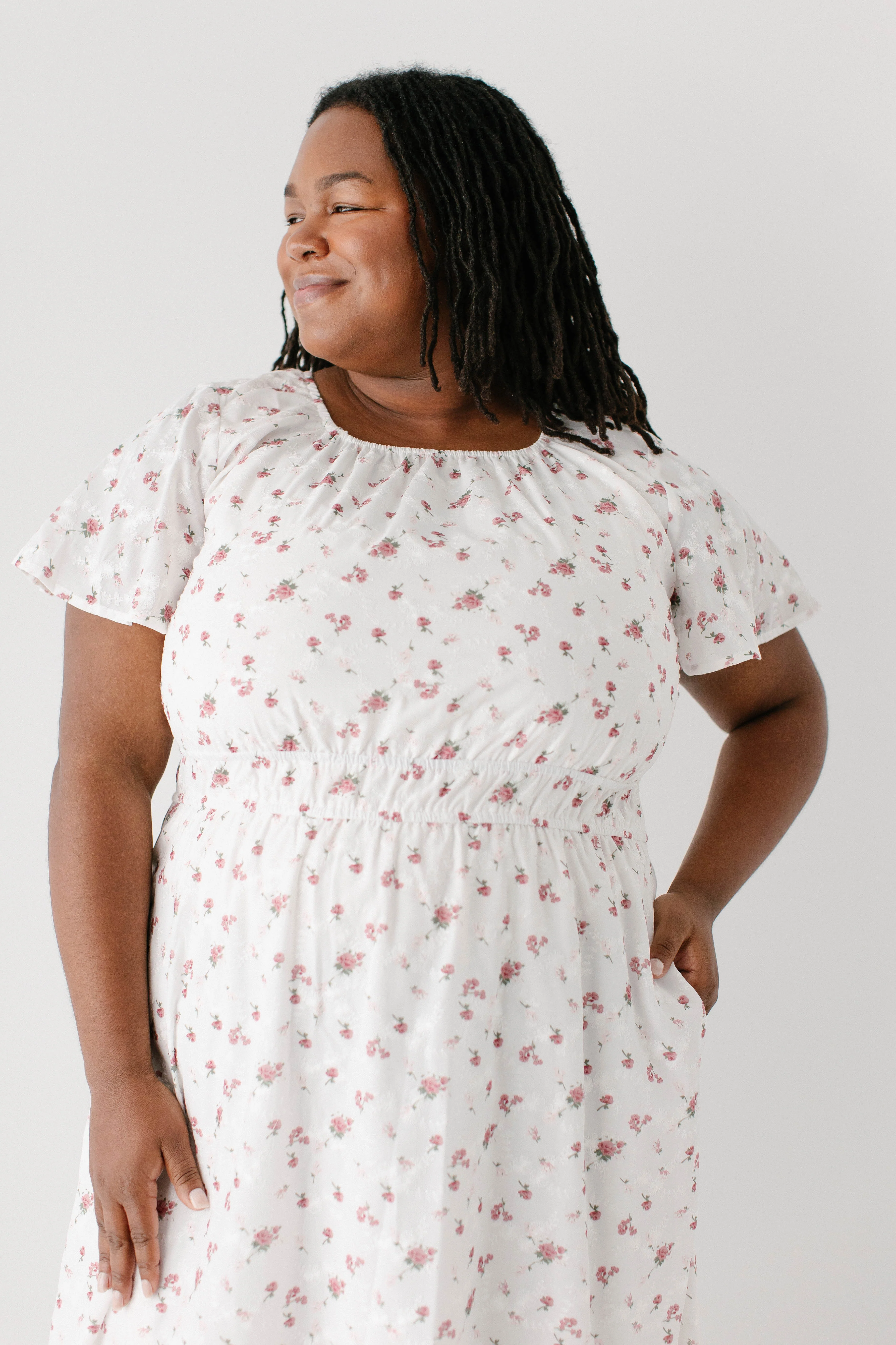 Cynthia Embroidered Floral Print Dress FINAL SALE - Image 10