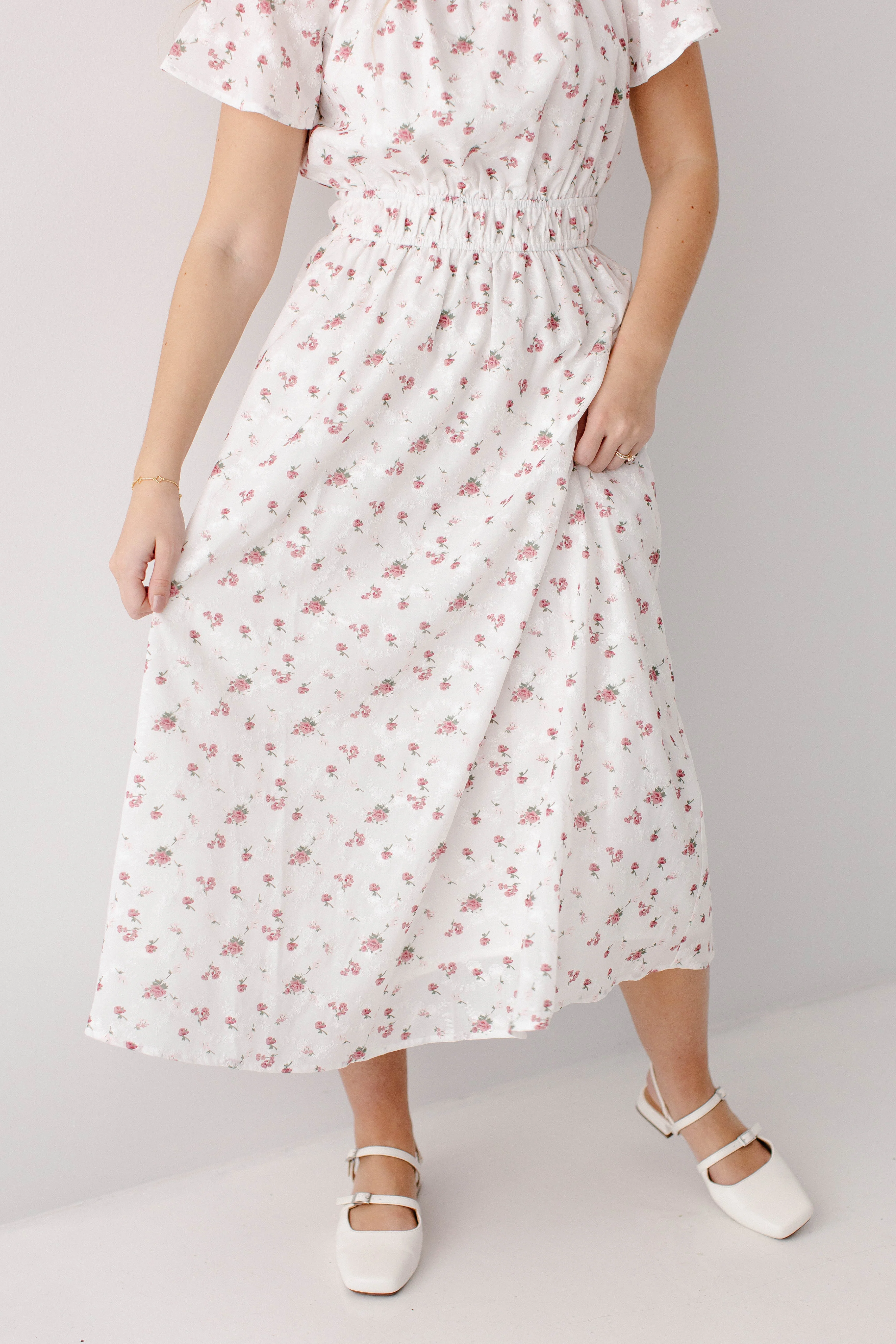 Cynthia Embroidered Floral Print Dress FINAL SALE - Image 6