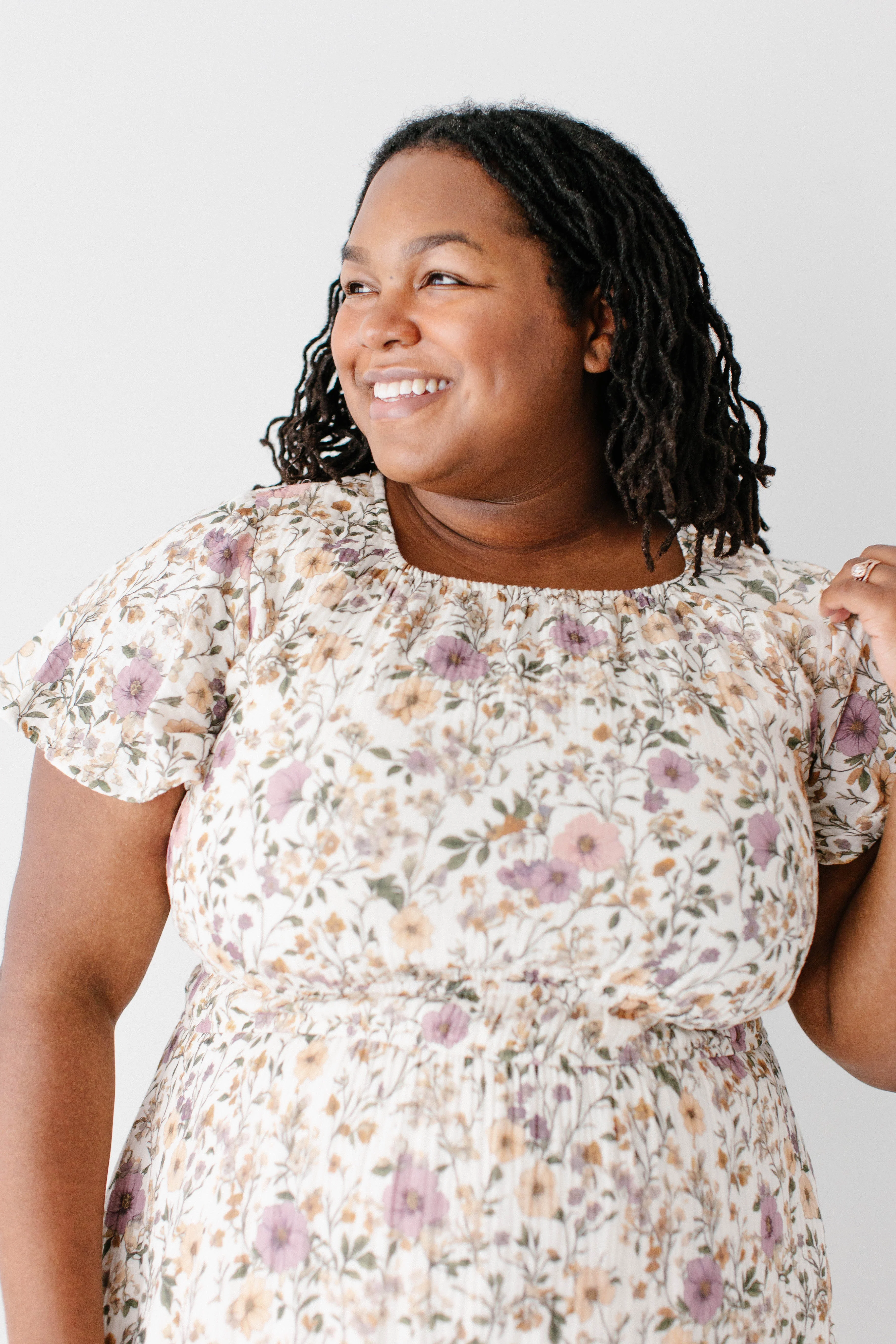 Cynthia Morning Glory Cotton Gauze Dress - Image 10