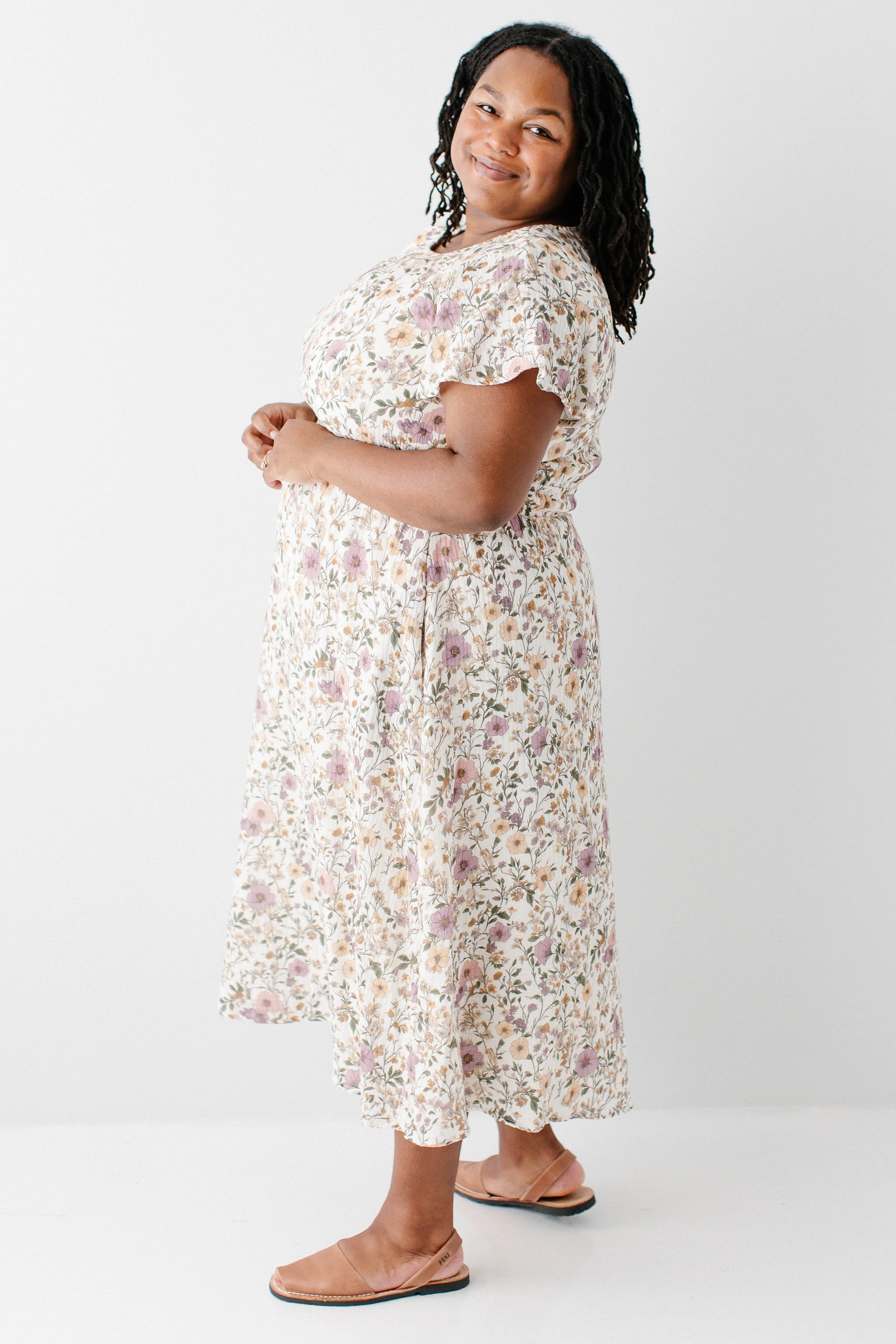 Cynthia Morning Glory Cotton Gauze Dress - Image 12