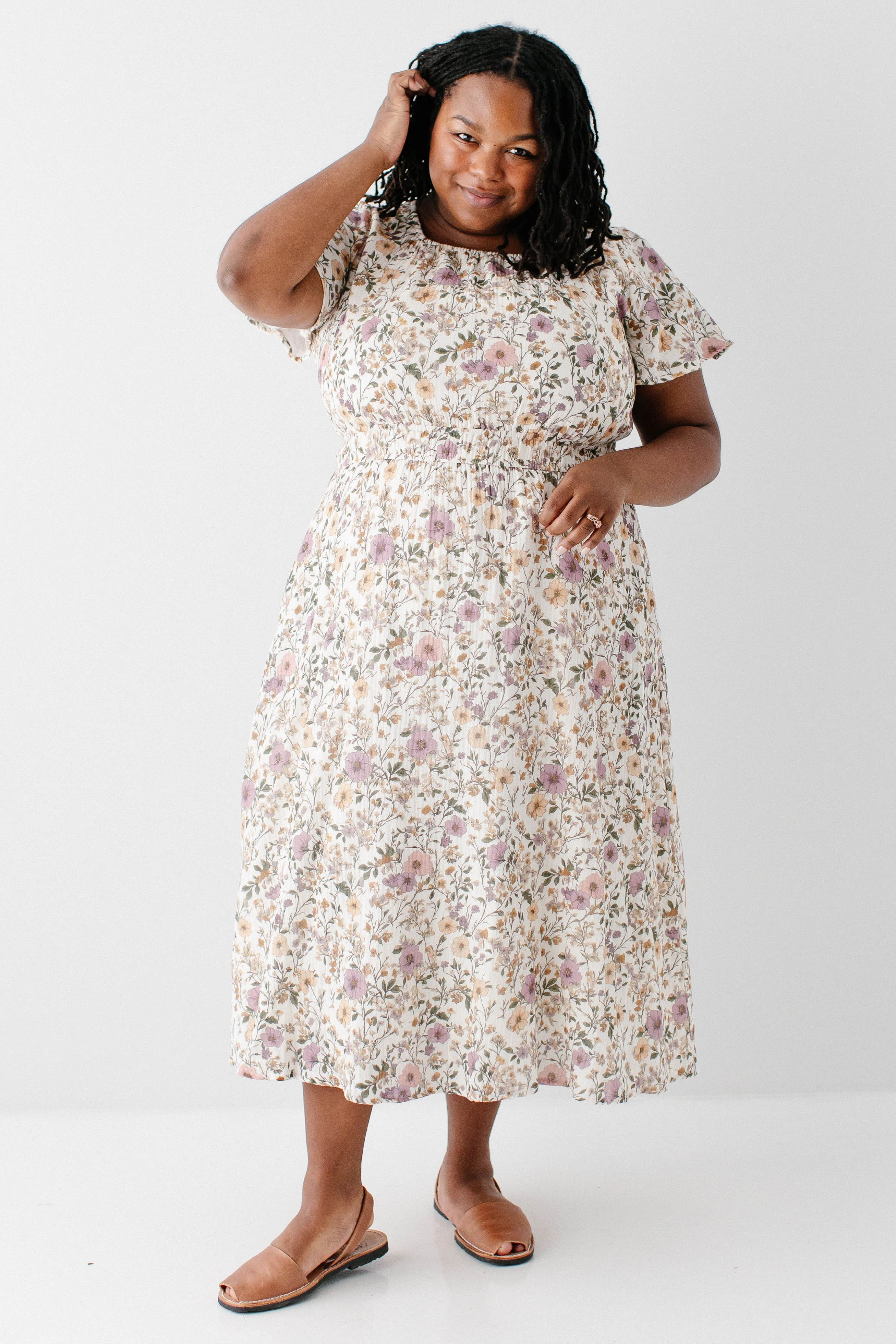 Cynthia Morning Glory Cotton Gauze Dress - Image 9