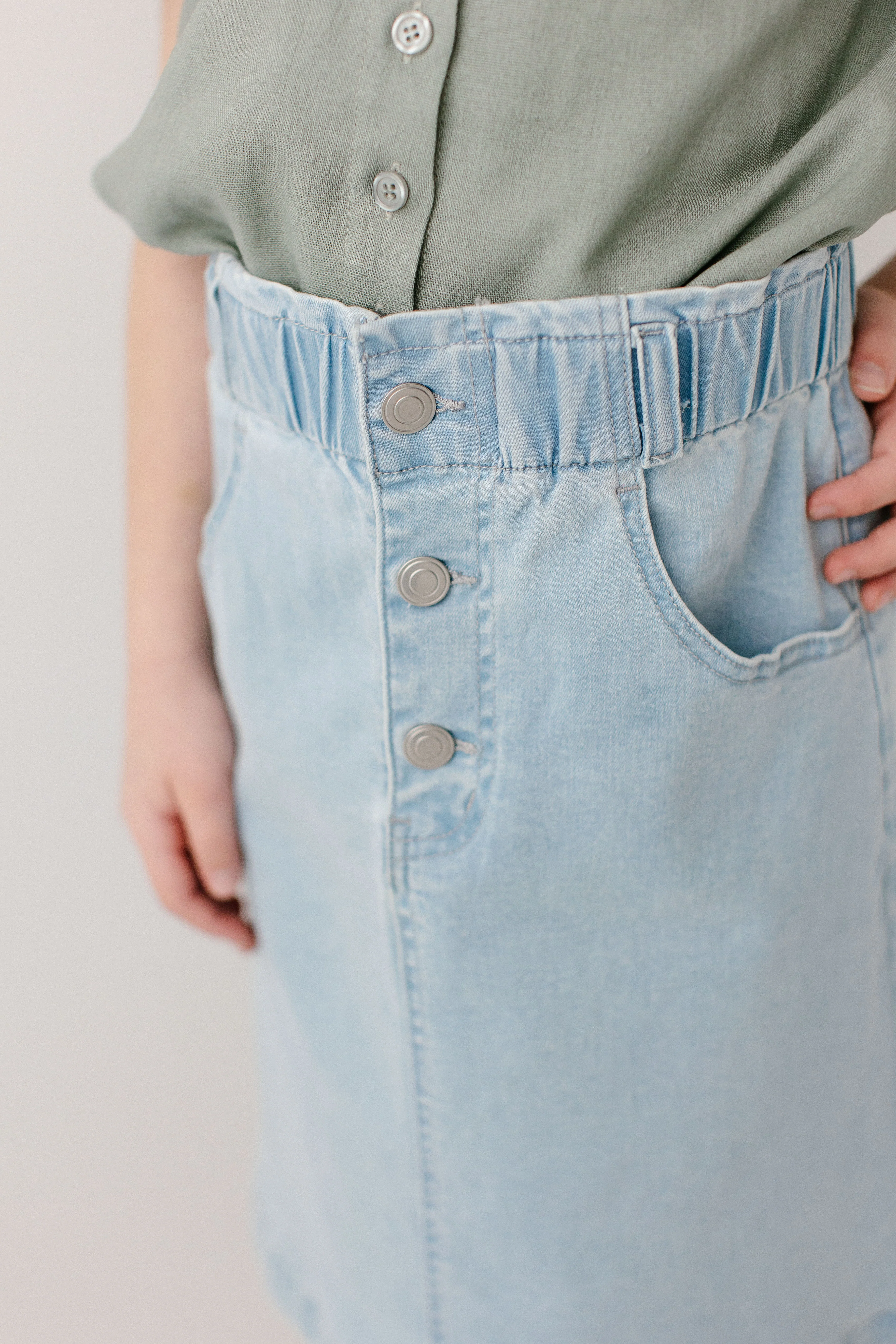 Dana Girl A-Line Denim Skirt - Image 3