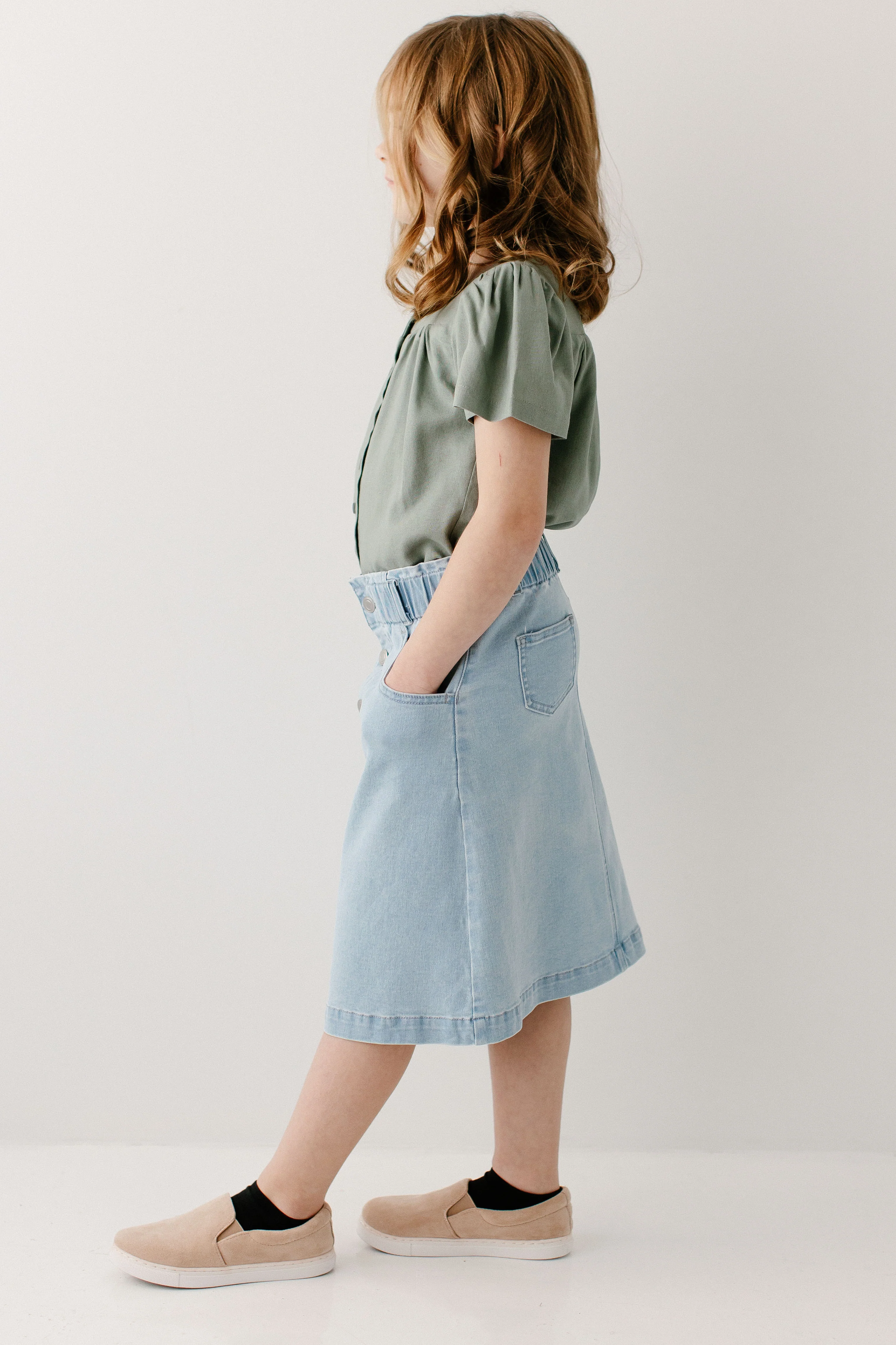 Dana Girl A-Line Denim Skirt - Image 4