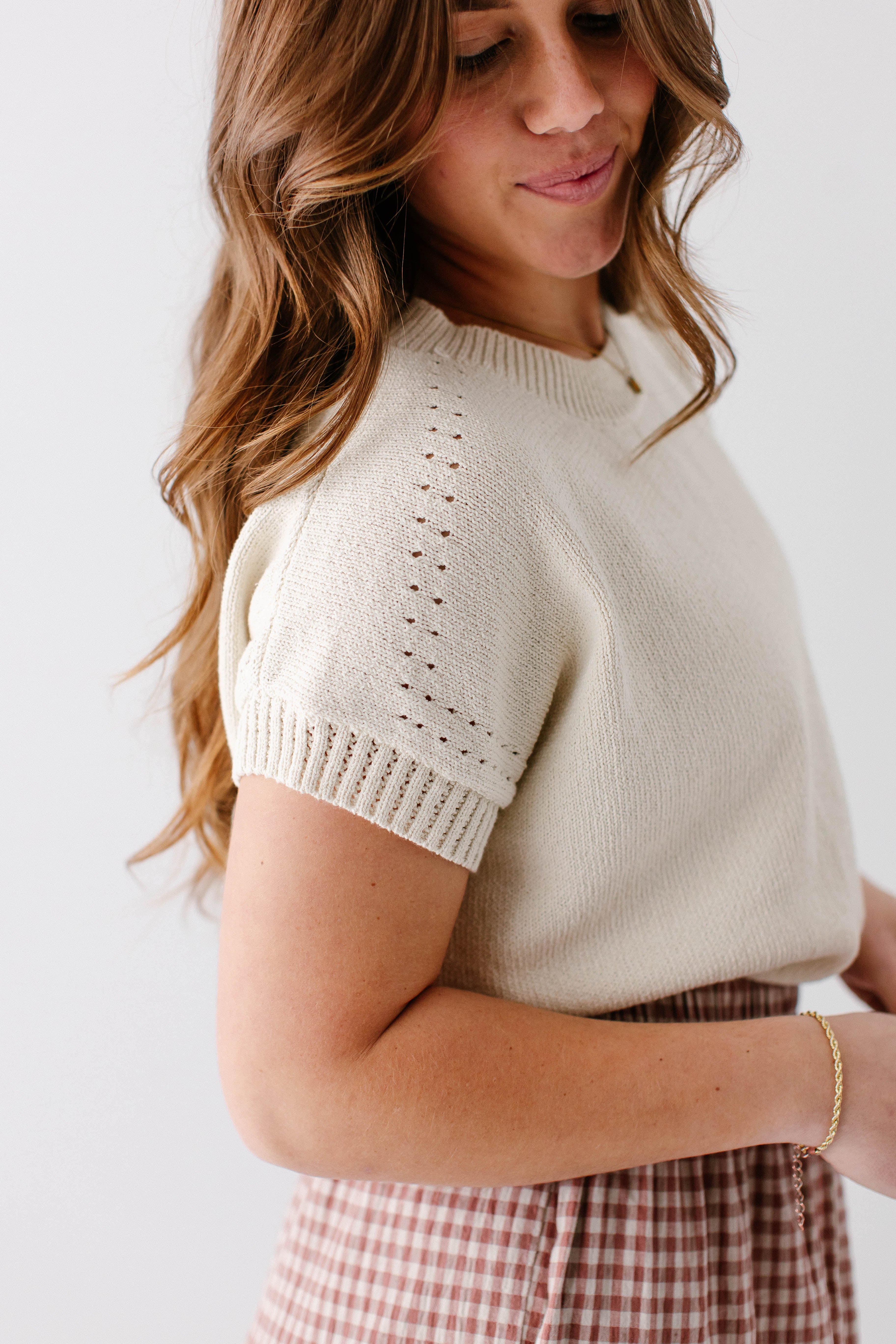 'Darby' Knit Detail Top FINAL SALE - Image 3