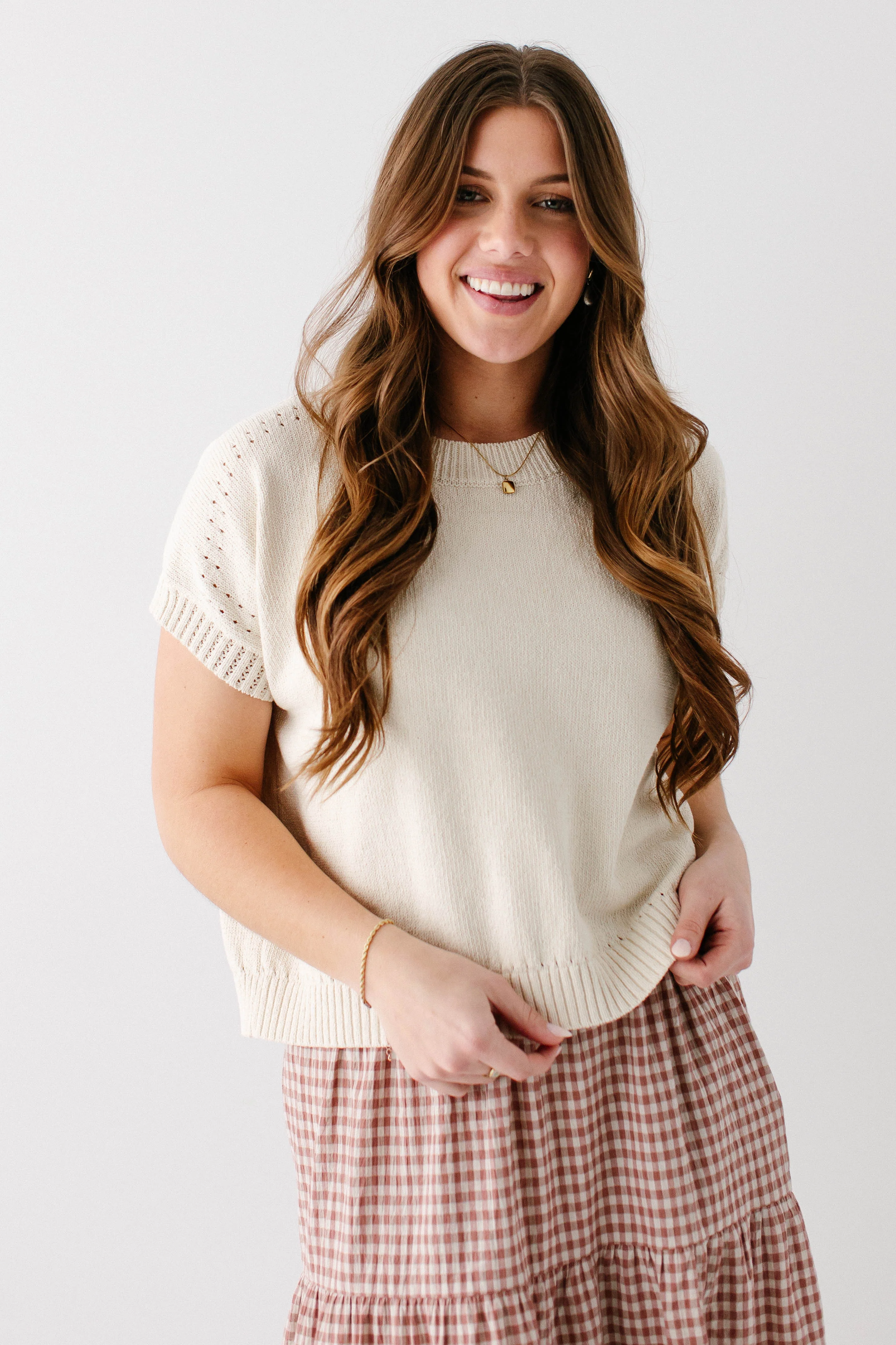'Darby' Knit Detail Top FINAL SALE - Image 7
