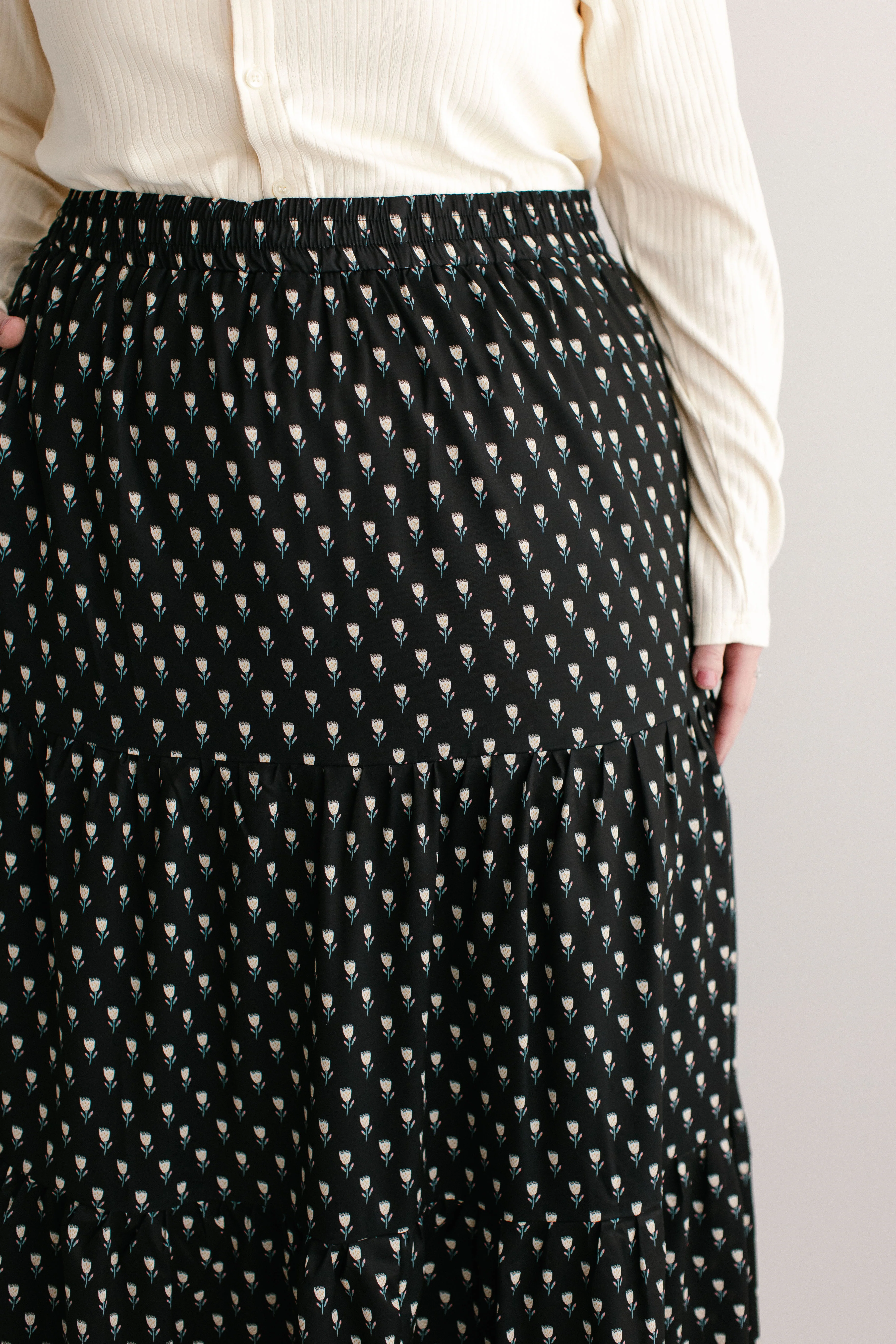 Darci Tulip Print Tiered Maxi Skirt FINAL SALE - Image 8
