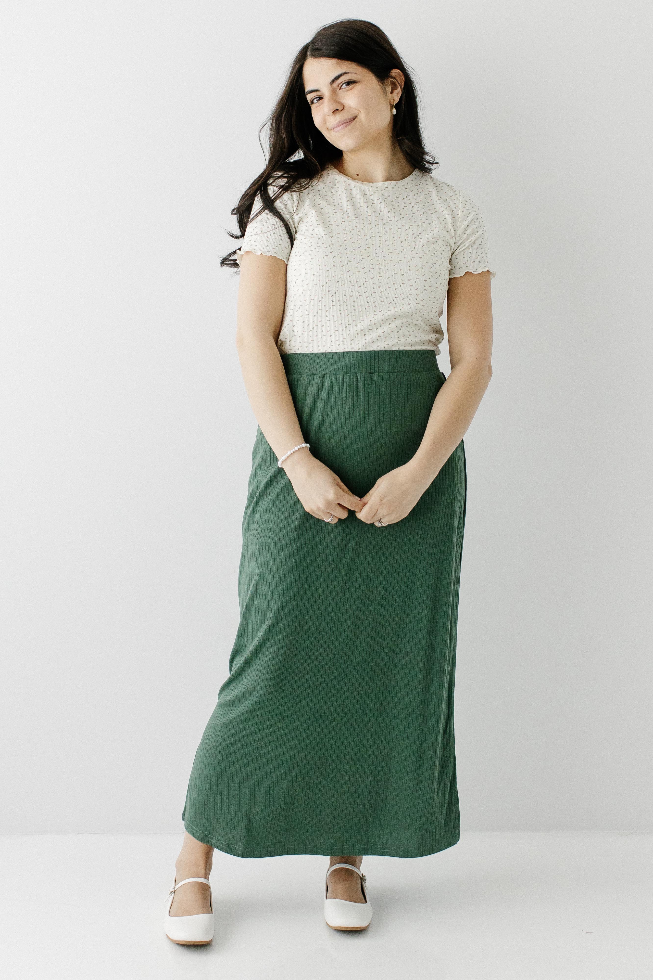 Easton Pointelle Knit Midi Skirt - Image 6