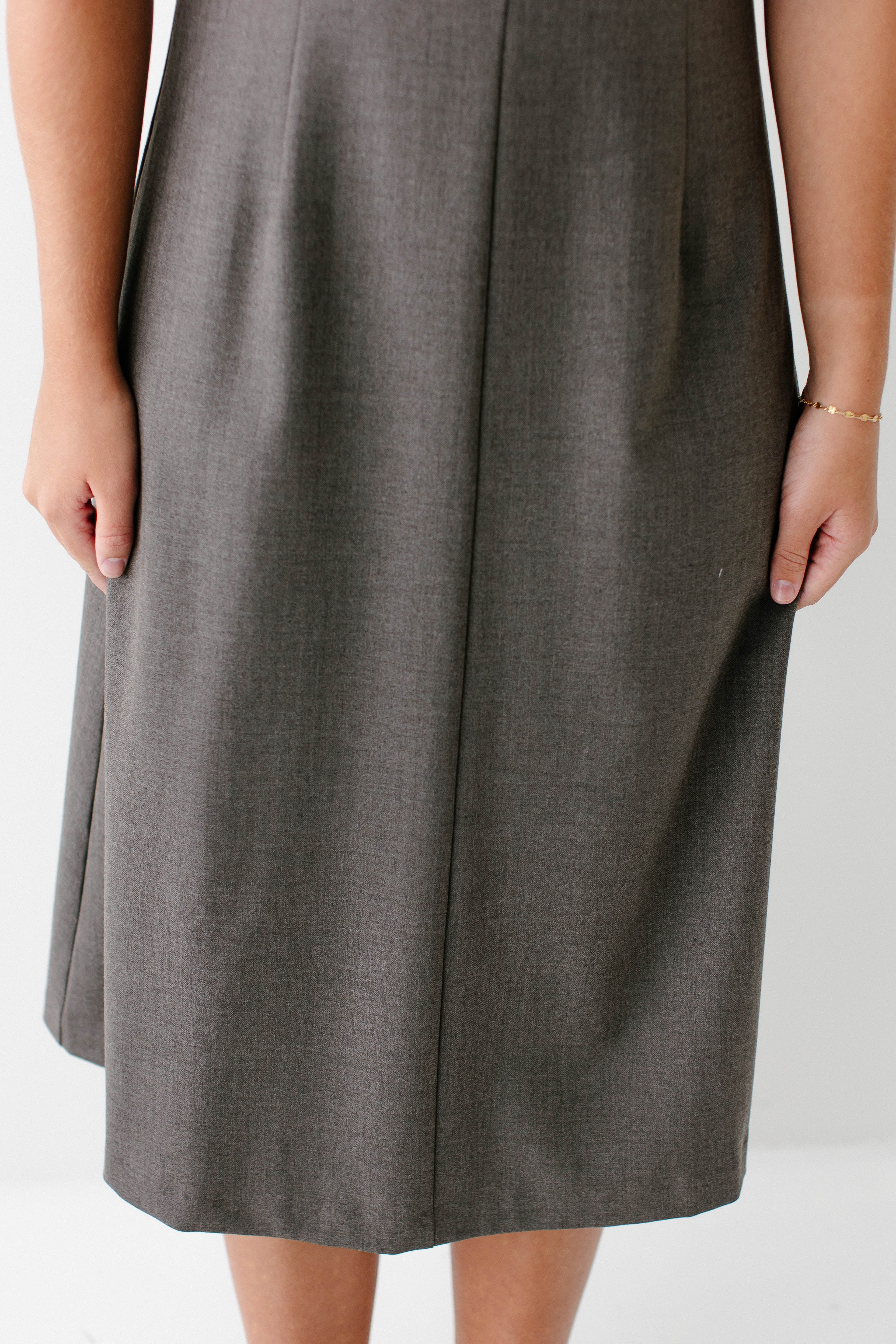 Eleanor Classic Herringbone Midi Dress FINAL SALE - Image 12