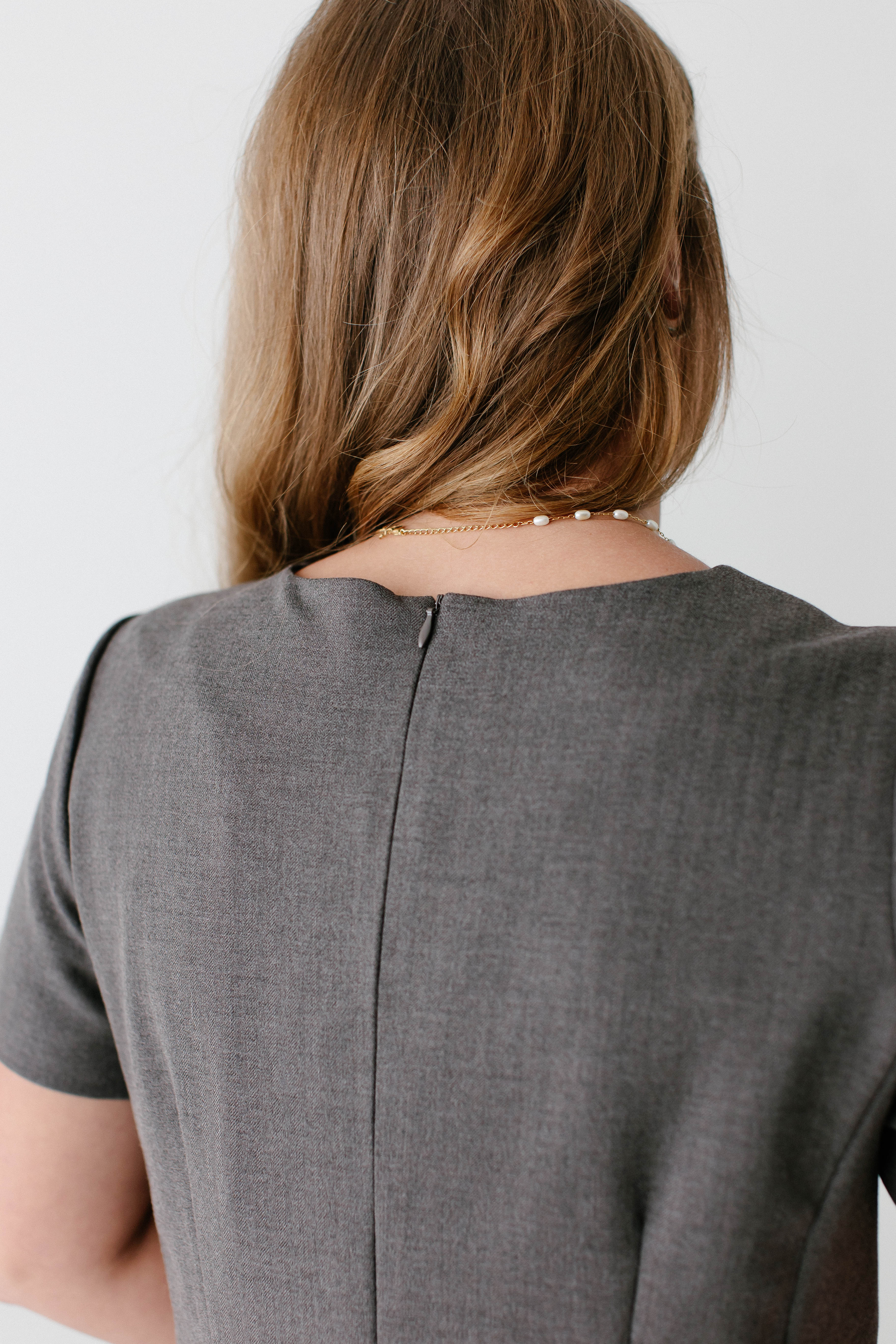 Eleanor Classic Herringbone Midi Dress FINAL SALE - Image 14