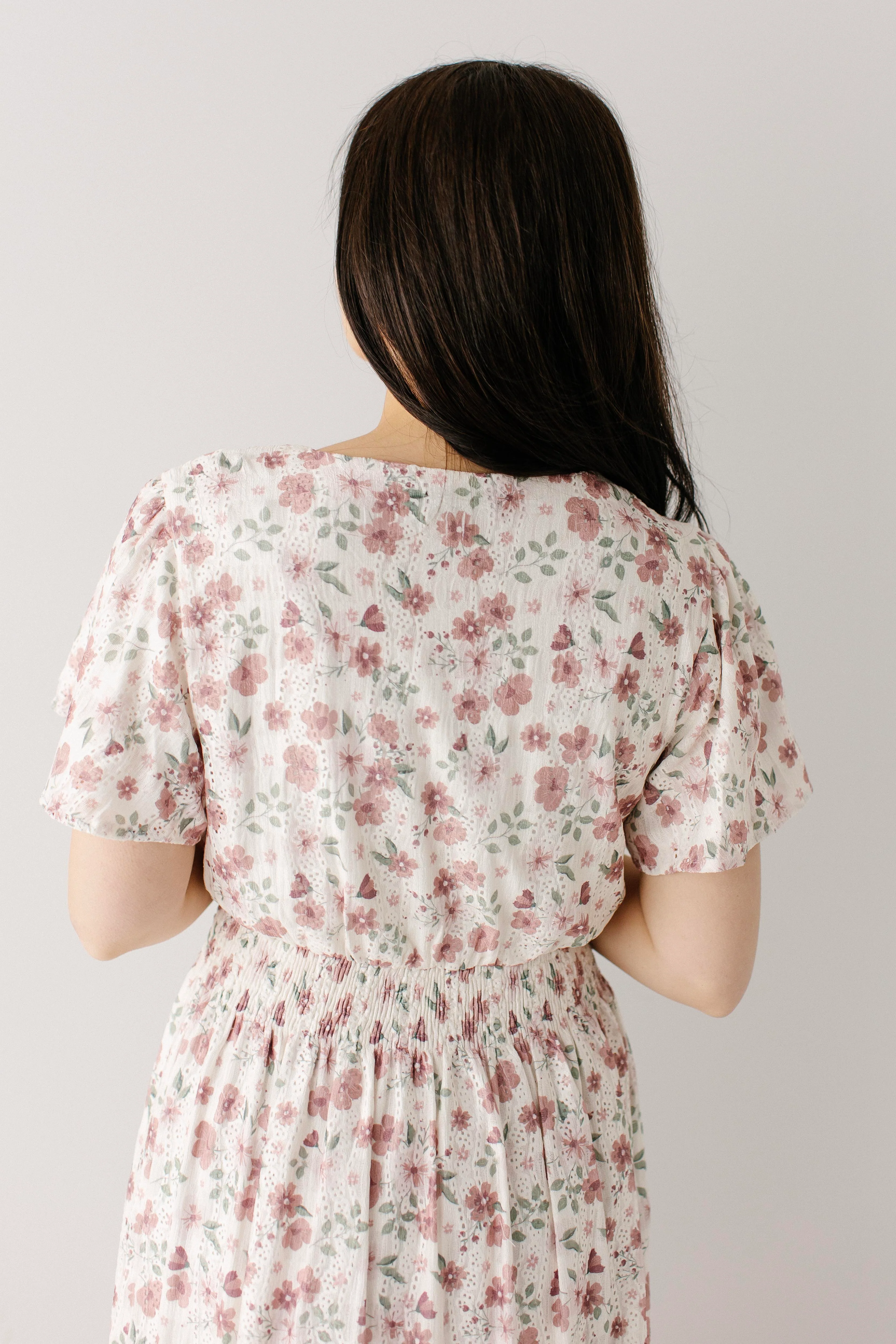Elizabeth Flower Print Textured Tiered Maxi Dress - Image 7
