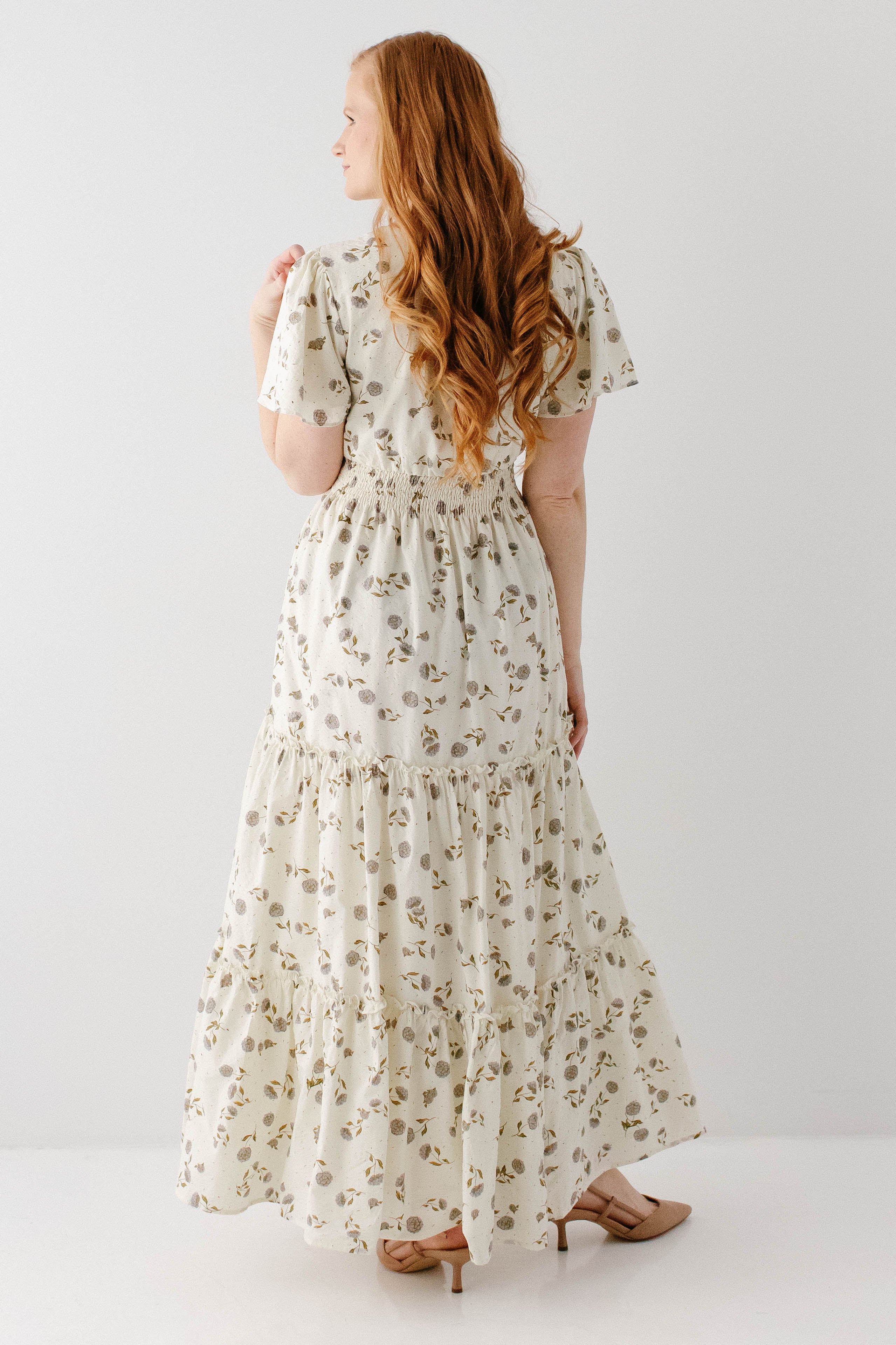Elizabeth Hydrangea Floral Tiered Maxi Dress - Image 6