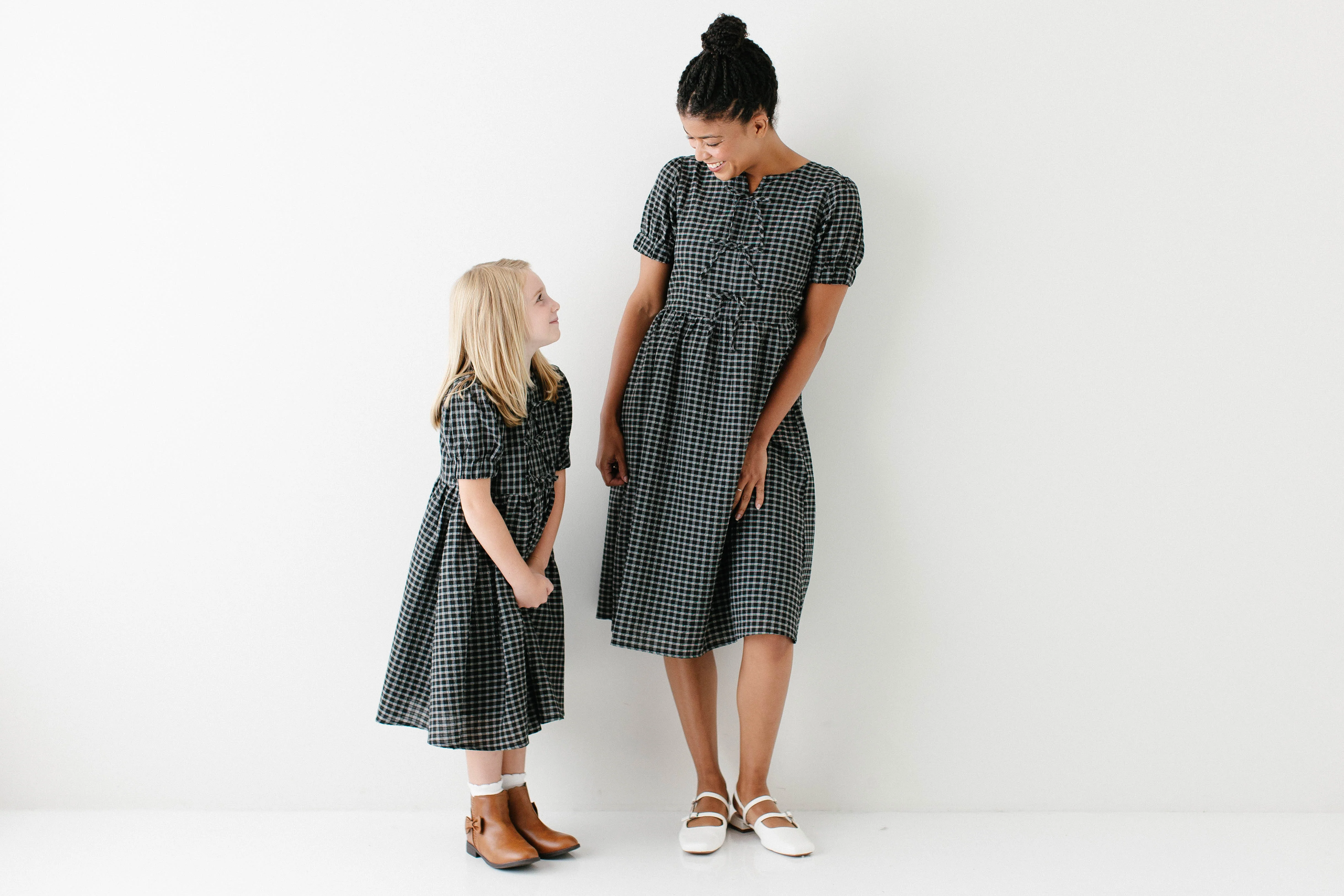 Ellie Bow Front Plaid Midi Dress FINAL SALE - Image 14