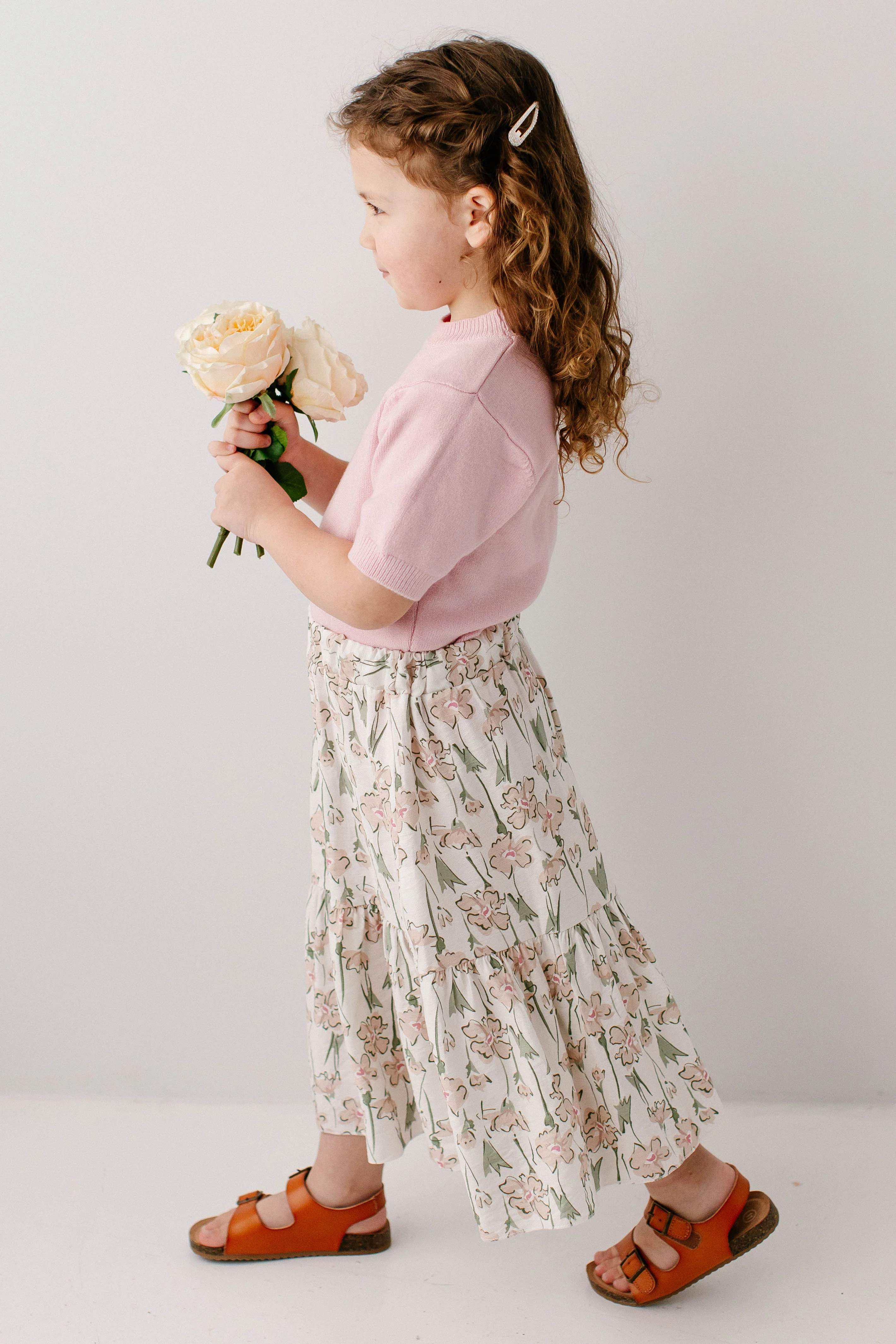 Eloise Girl Floral Print Midi Skirt - Image 3