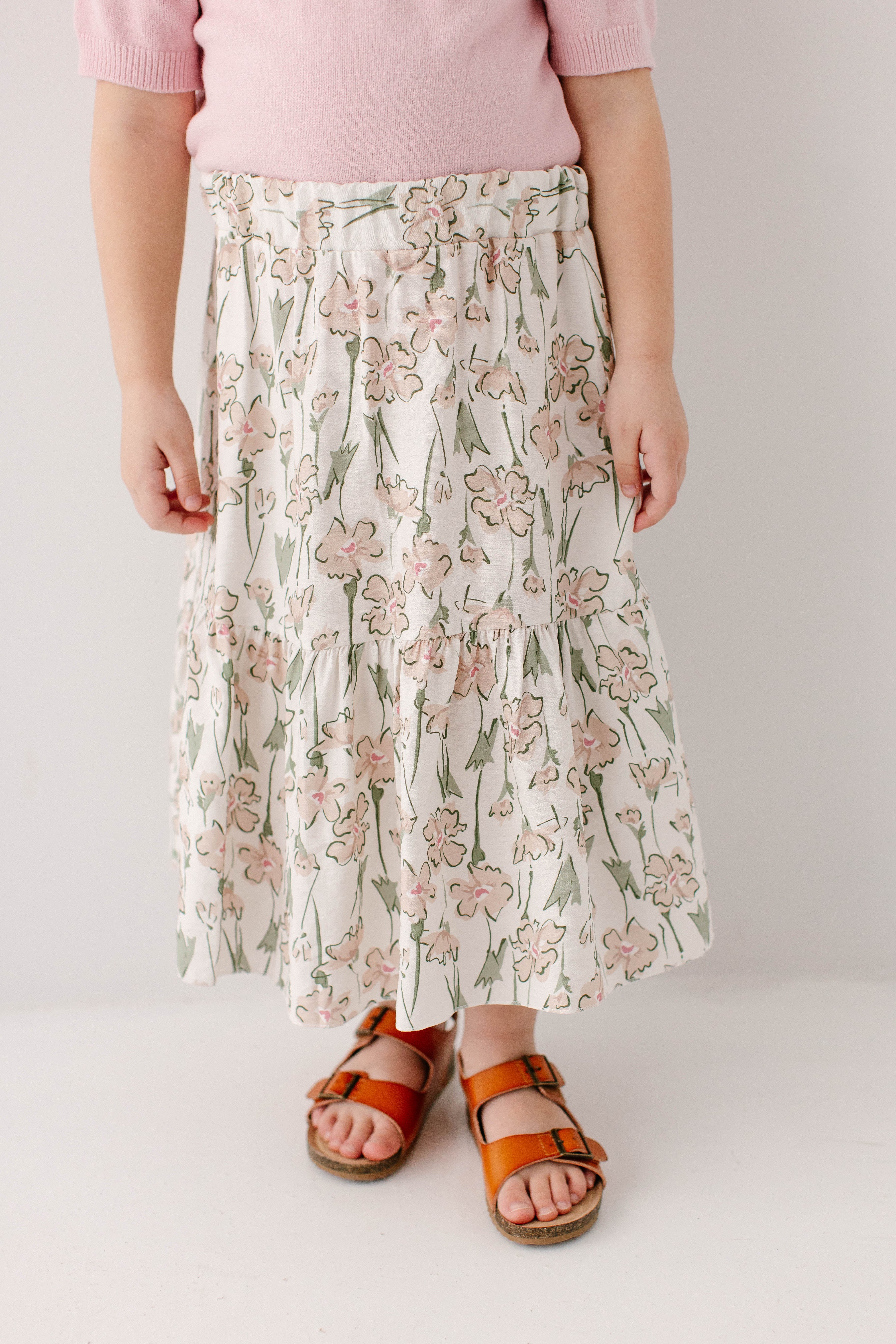 Eloise Girl Floral Print Midi Skirt - Image 4