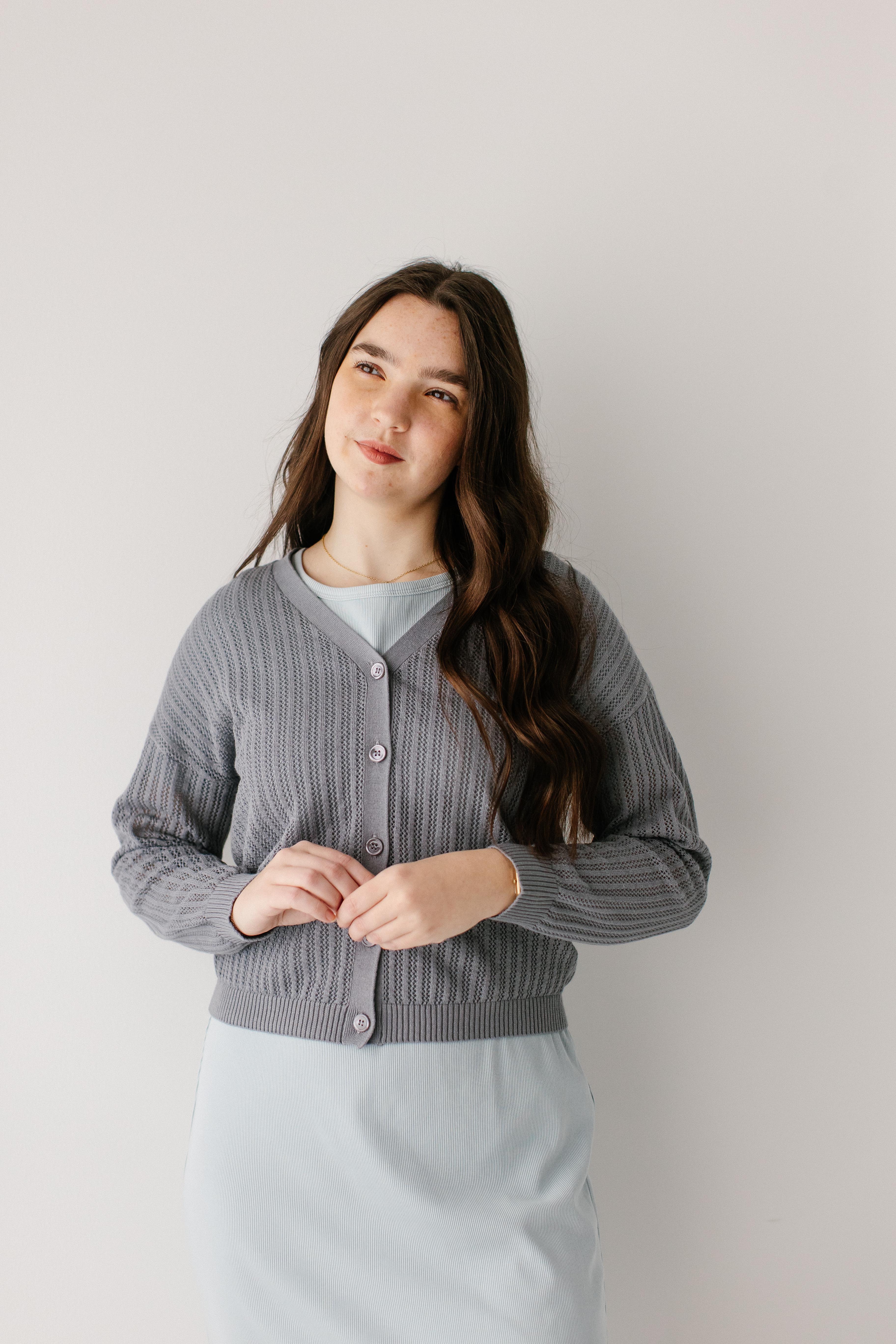 Erica Button Down Open Knit Cardigan