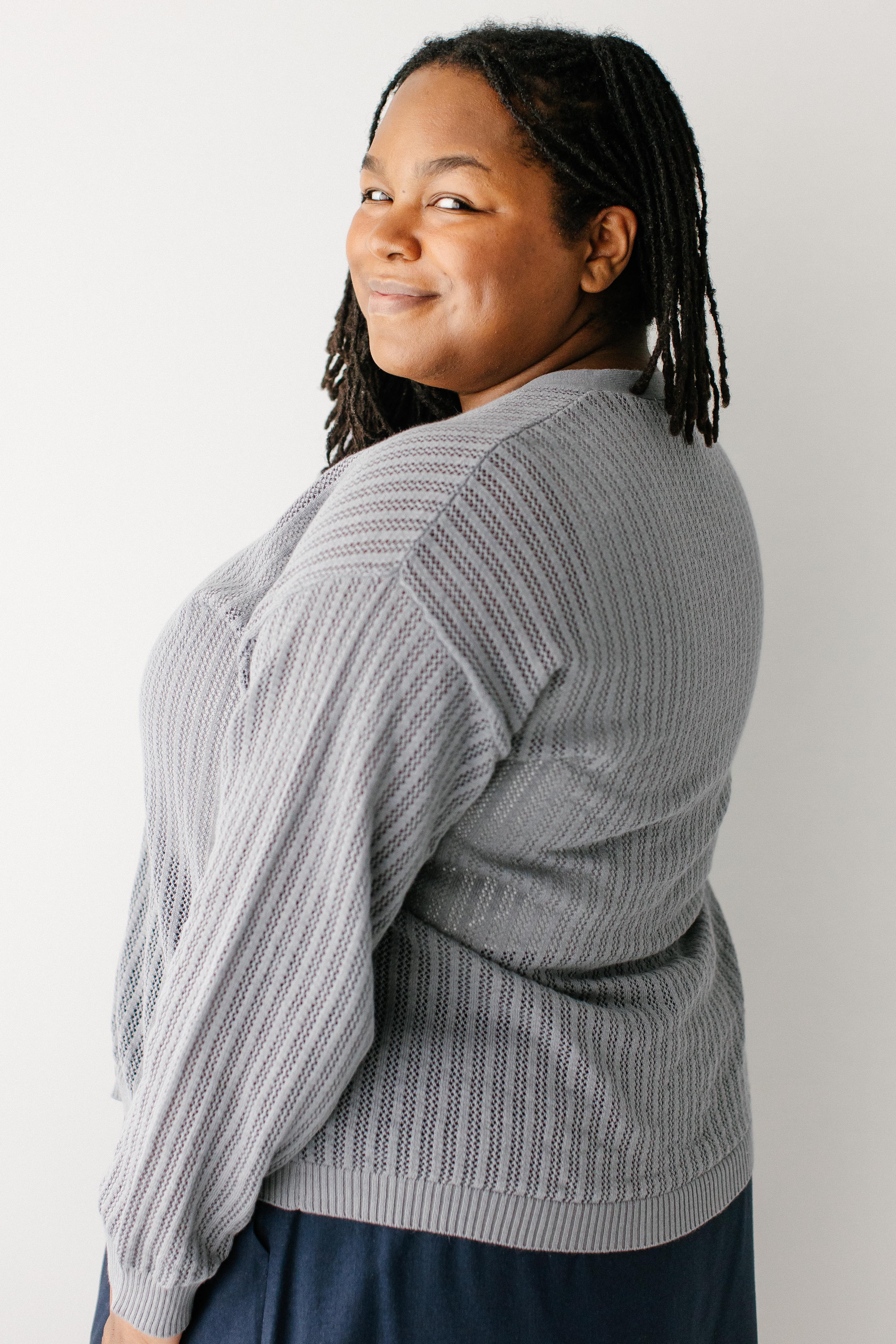 Erica Button Down Open Knit Cardigan - Image 10