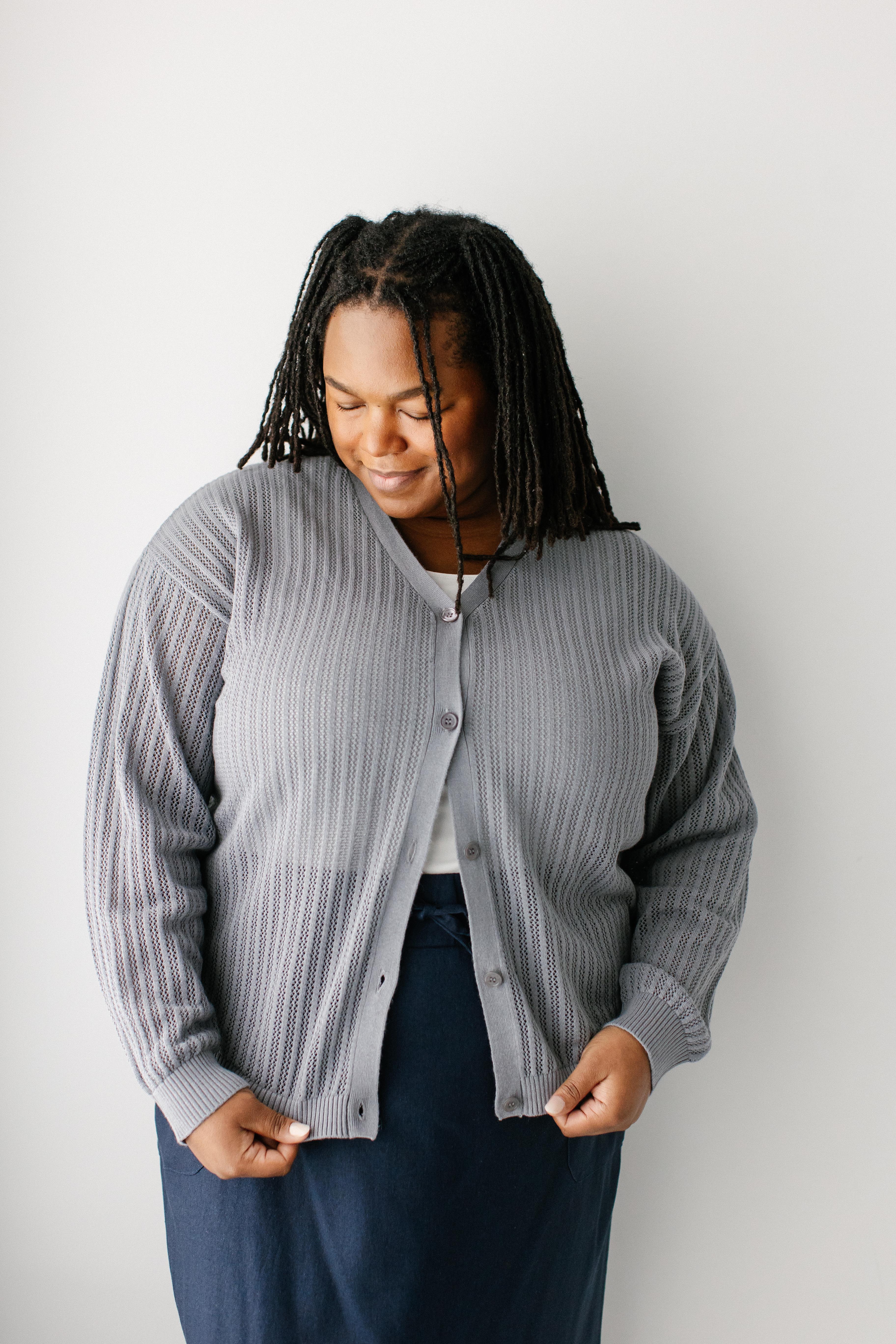 Erica Button Down Open Knit Cardigan - Image 11