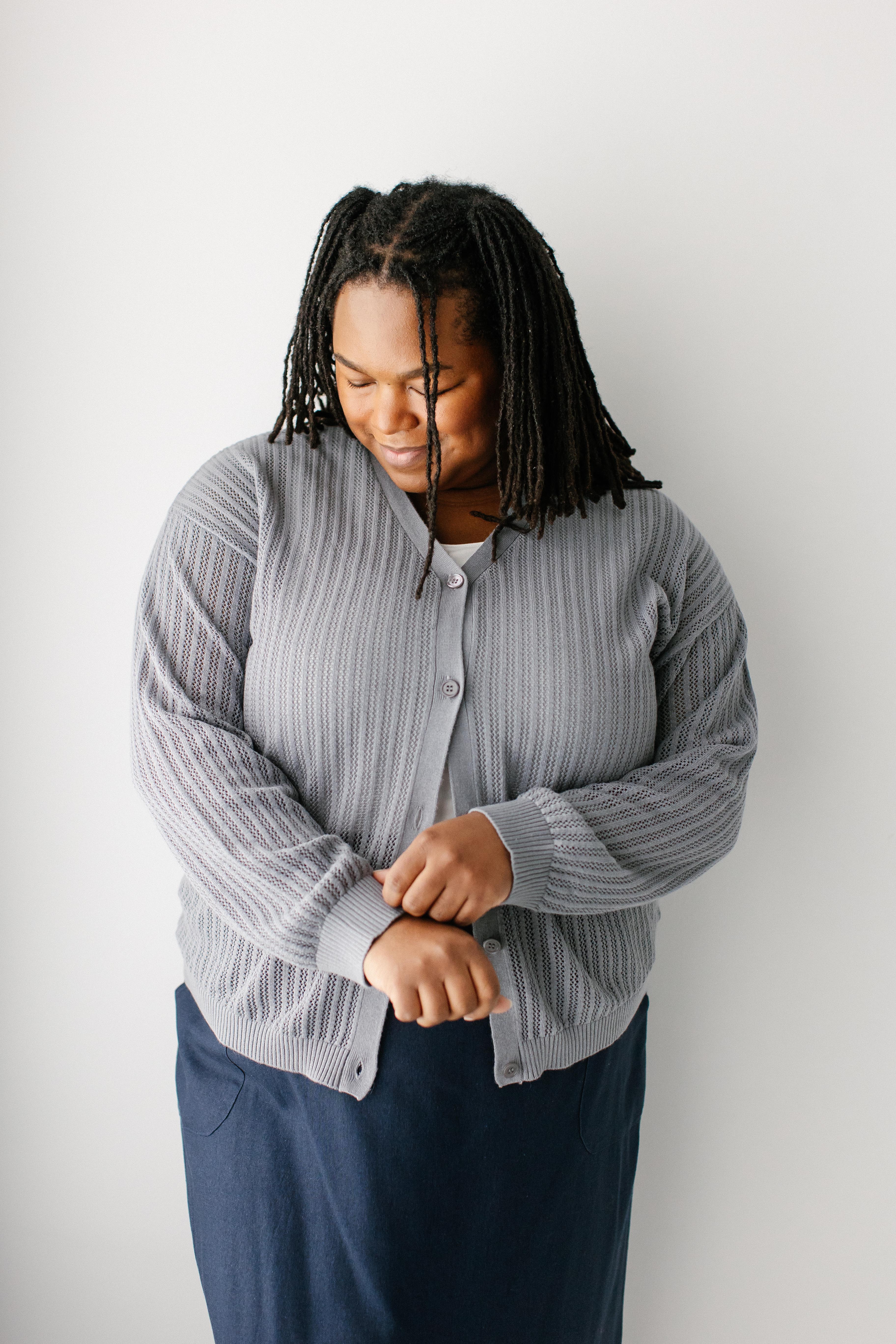 Erica Button Down Open Knit Cardigan - Image 12