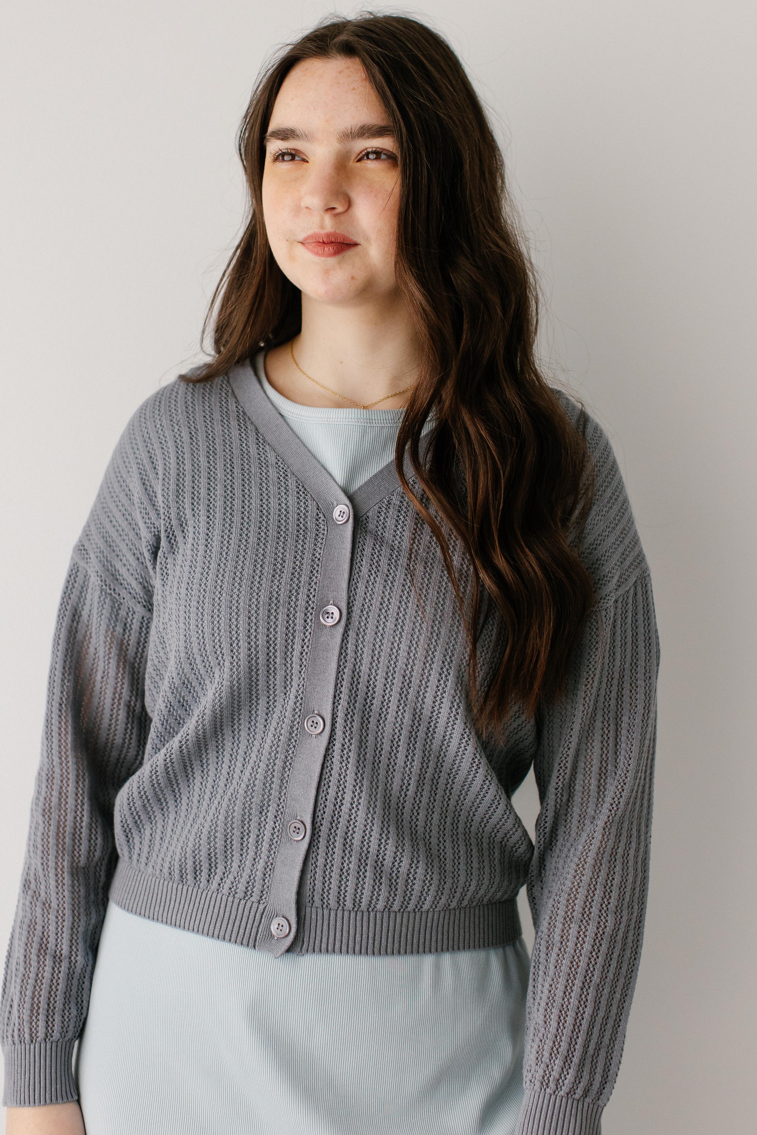 Erica Button Down Open Knit Cardigan - Image 14