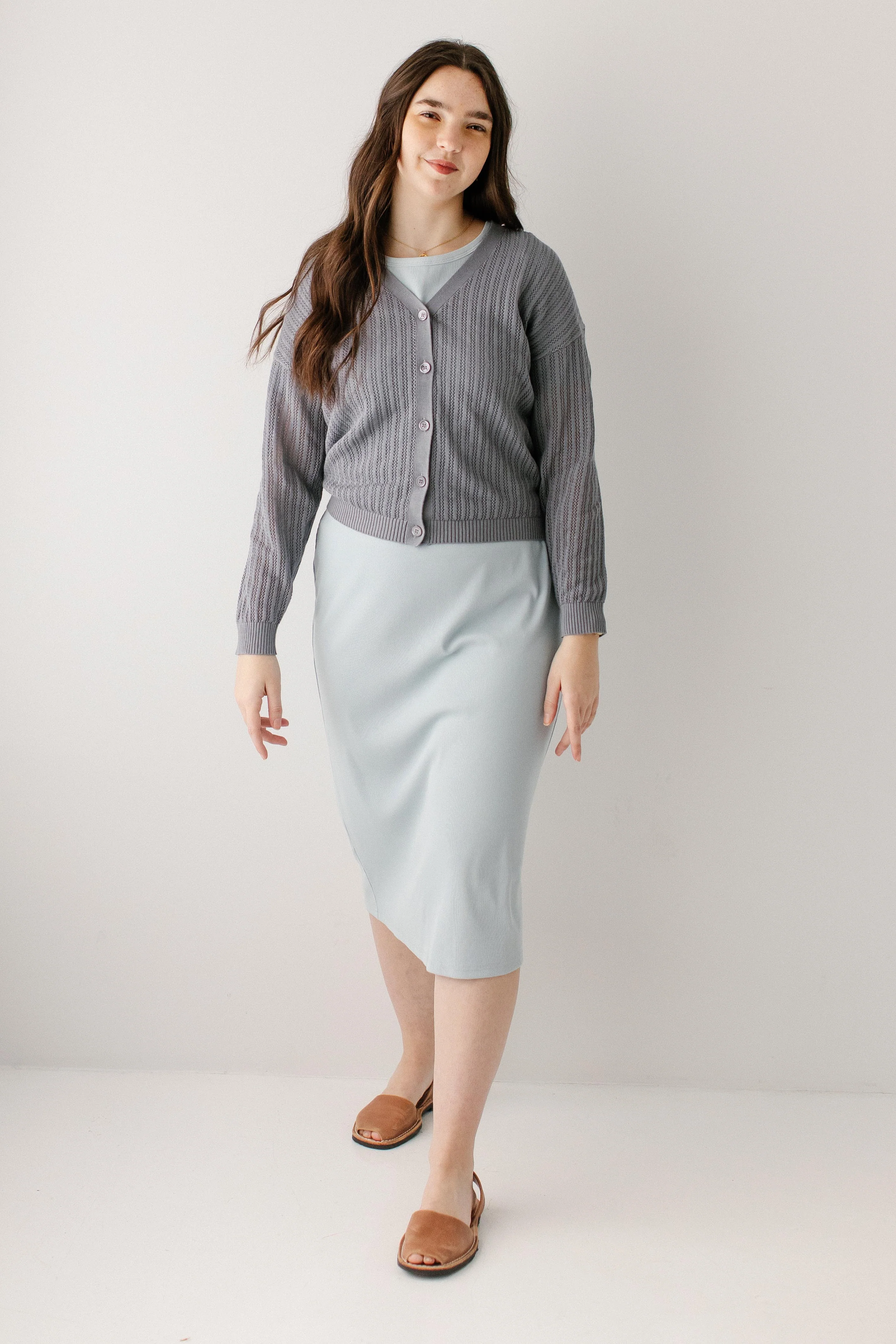Erica Button Down Open Knit Cardigan - Image 15