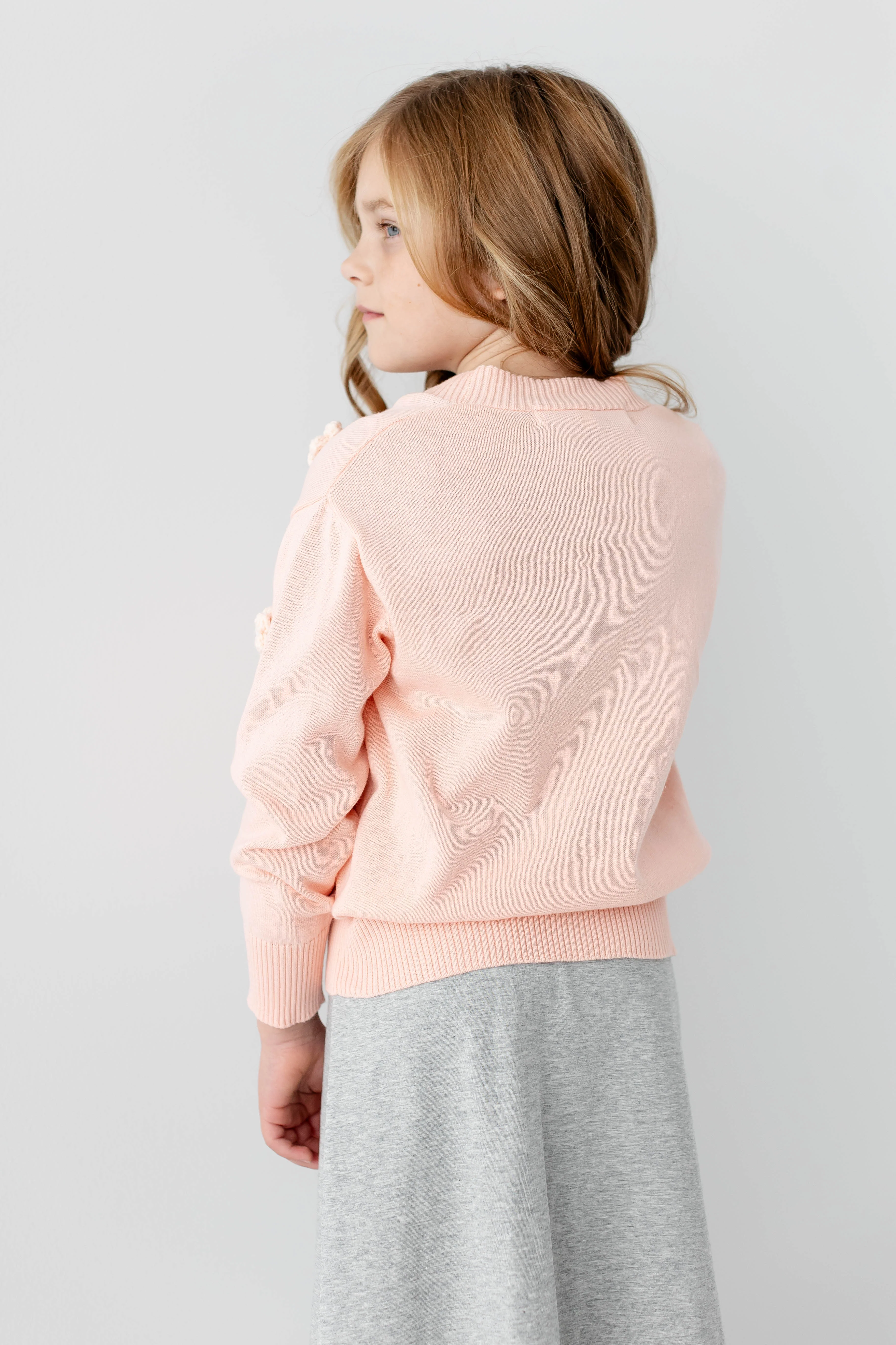 Erin Girl Puff Flower Cardigan FINAL SALE - Image 7