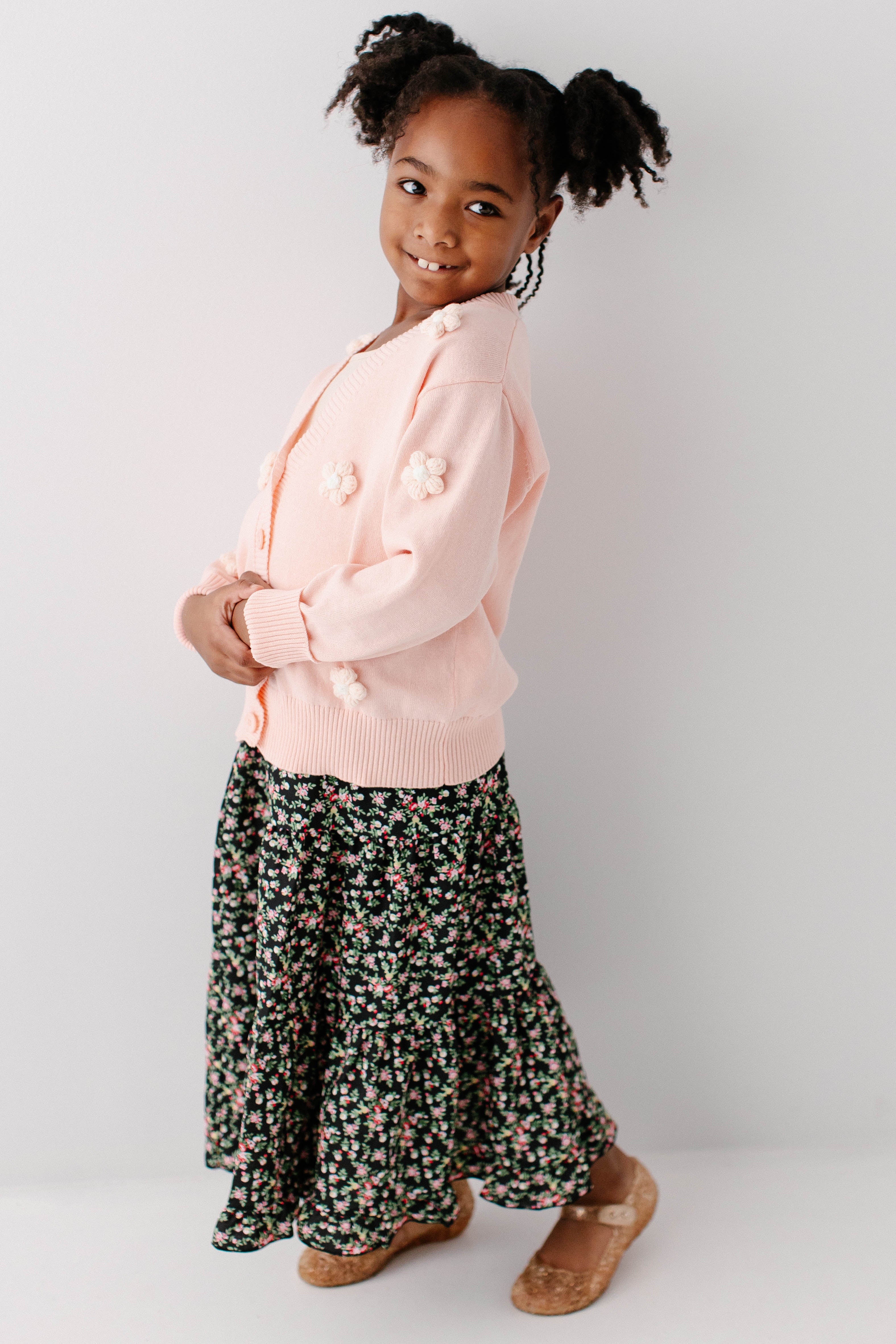 Erin Girl Puff Flower Cardigan FINAL SALE - Image 8