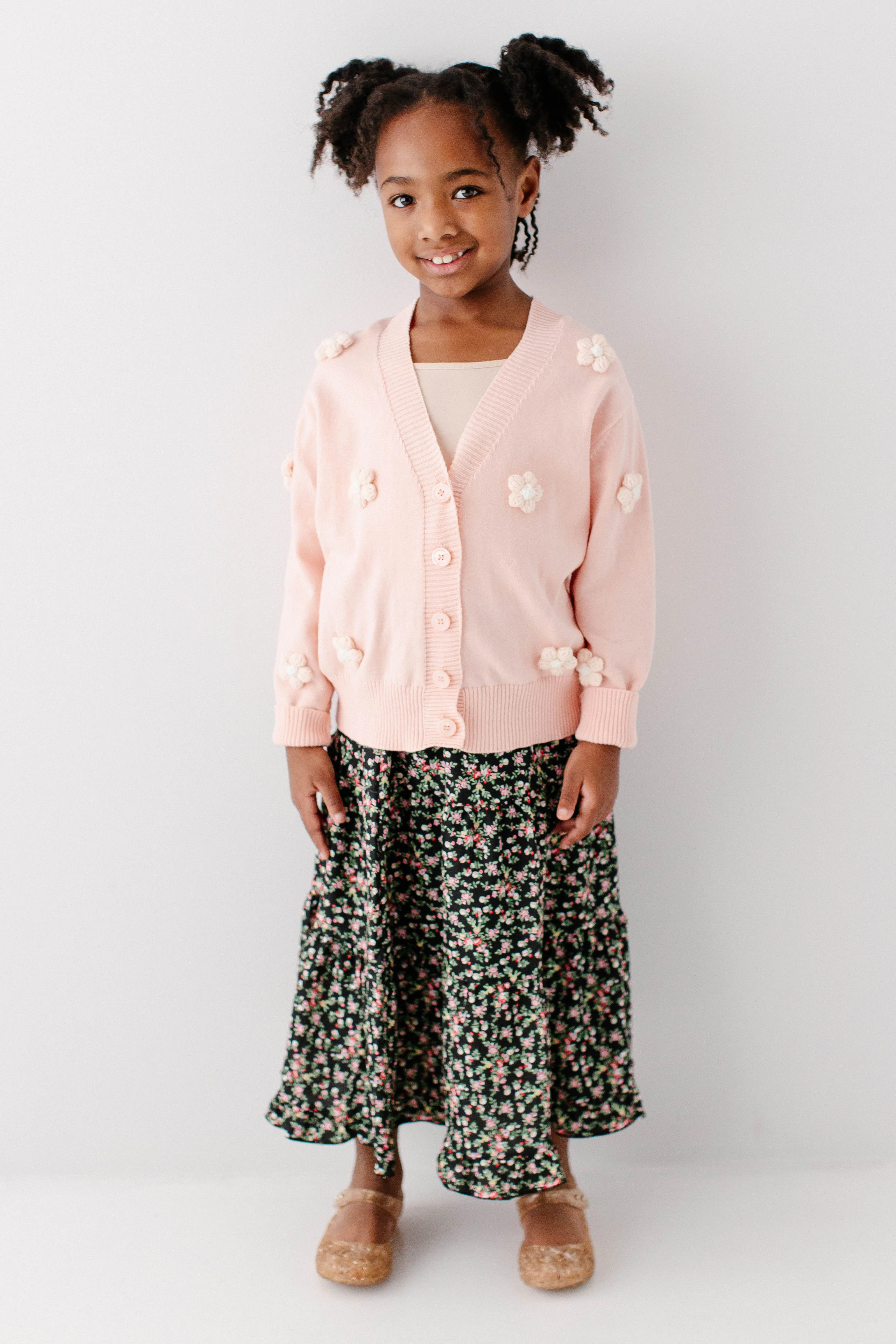 Erin Girl Puff Flower Cardigan FINAL SALE - Image 9