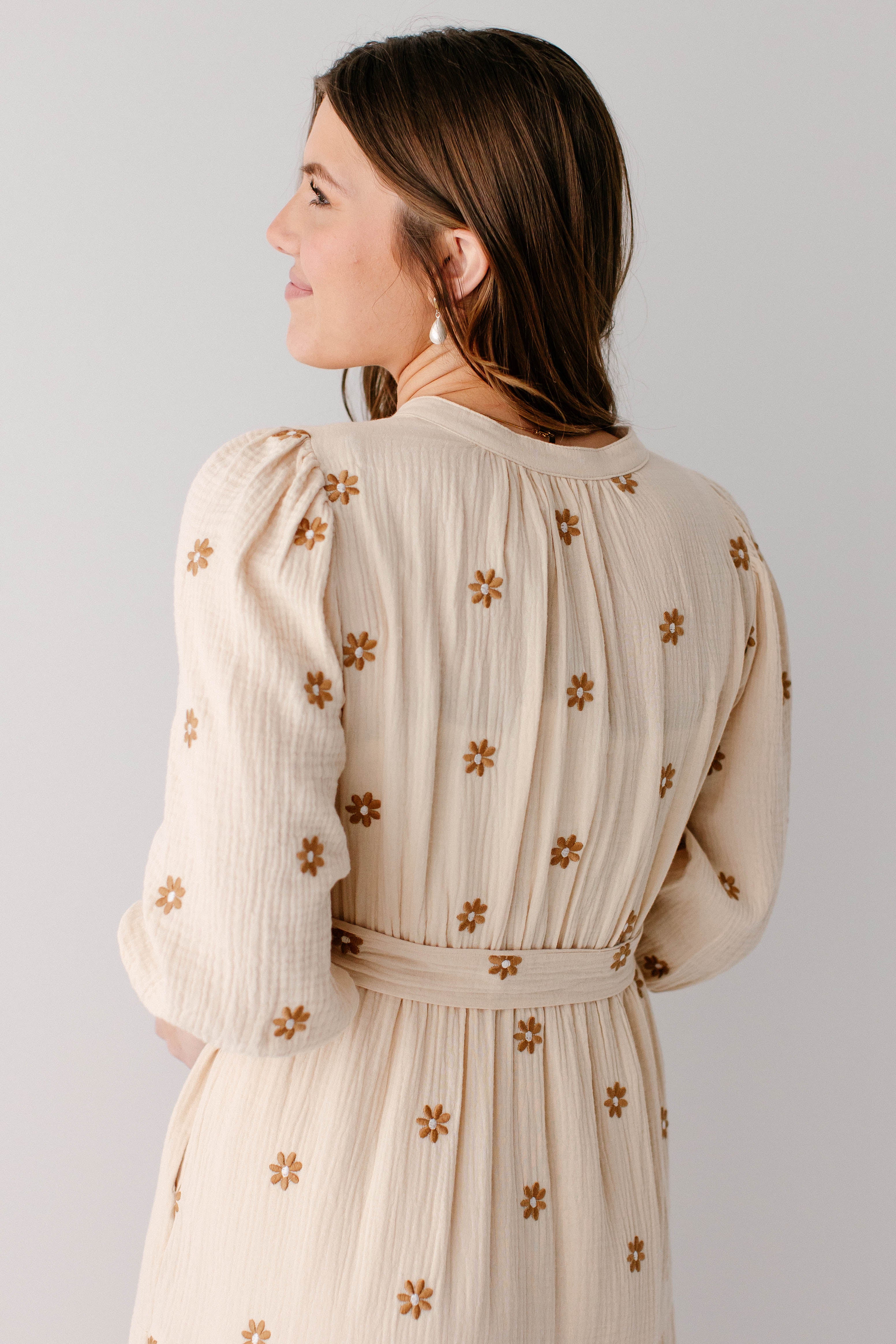 'Etta' Embroidered Floral Gauze Maxi Dress FINAL SALE - Image 5